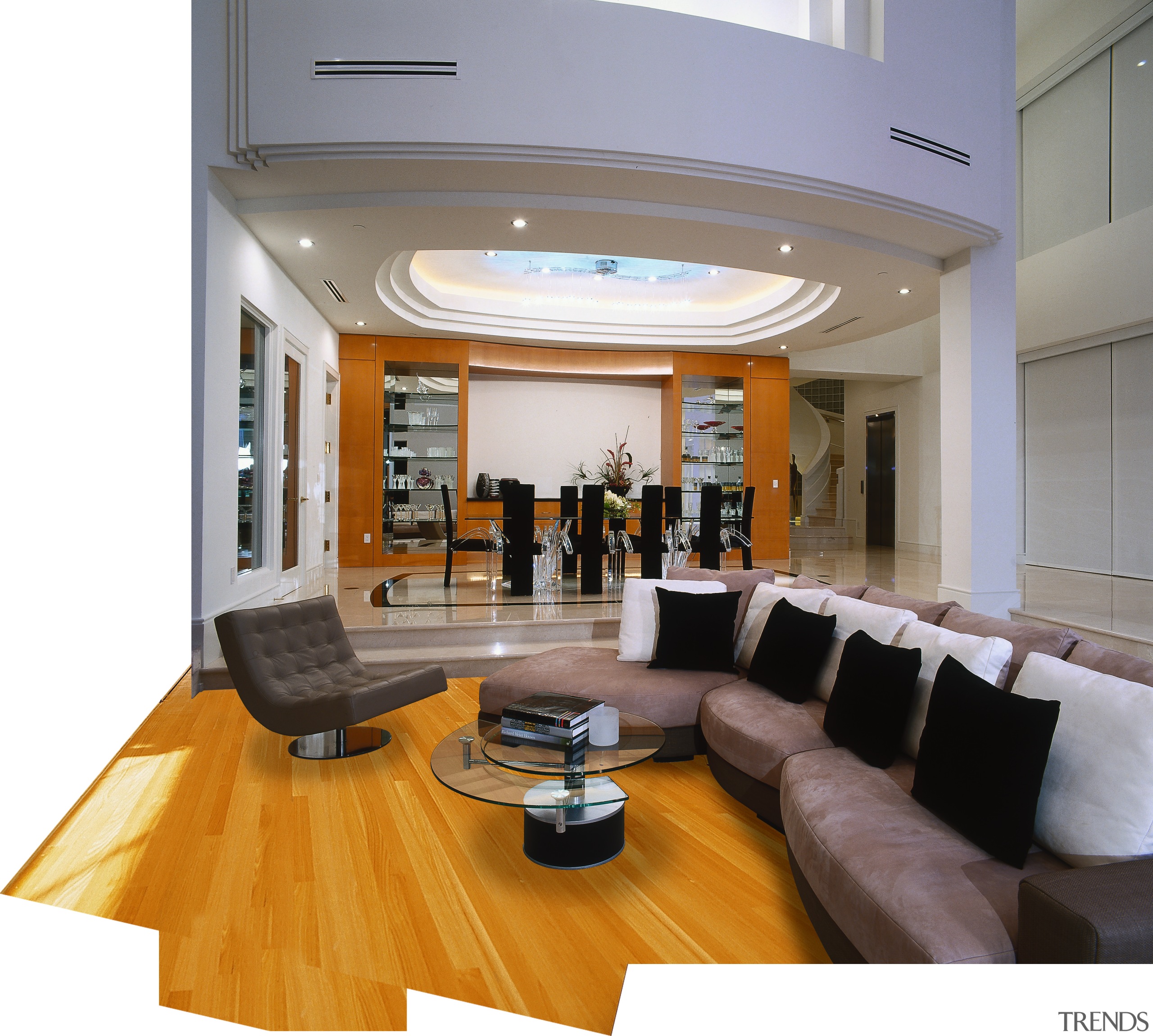 View of this living area - View of ceiling, interior design, living room, lobby, gray