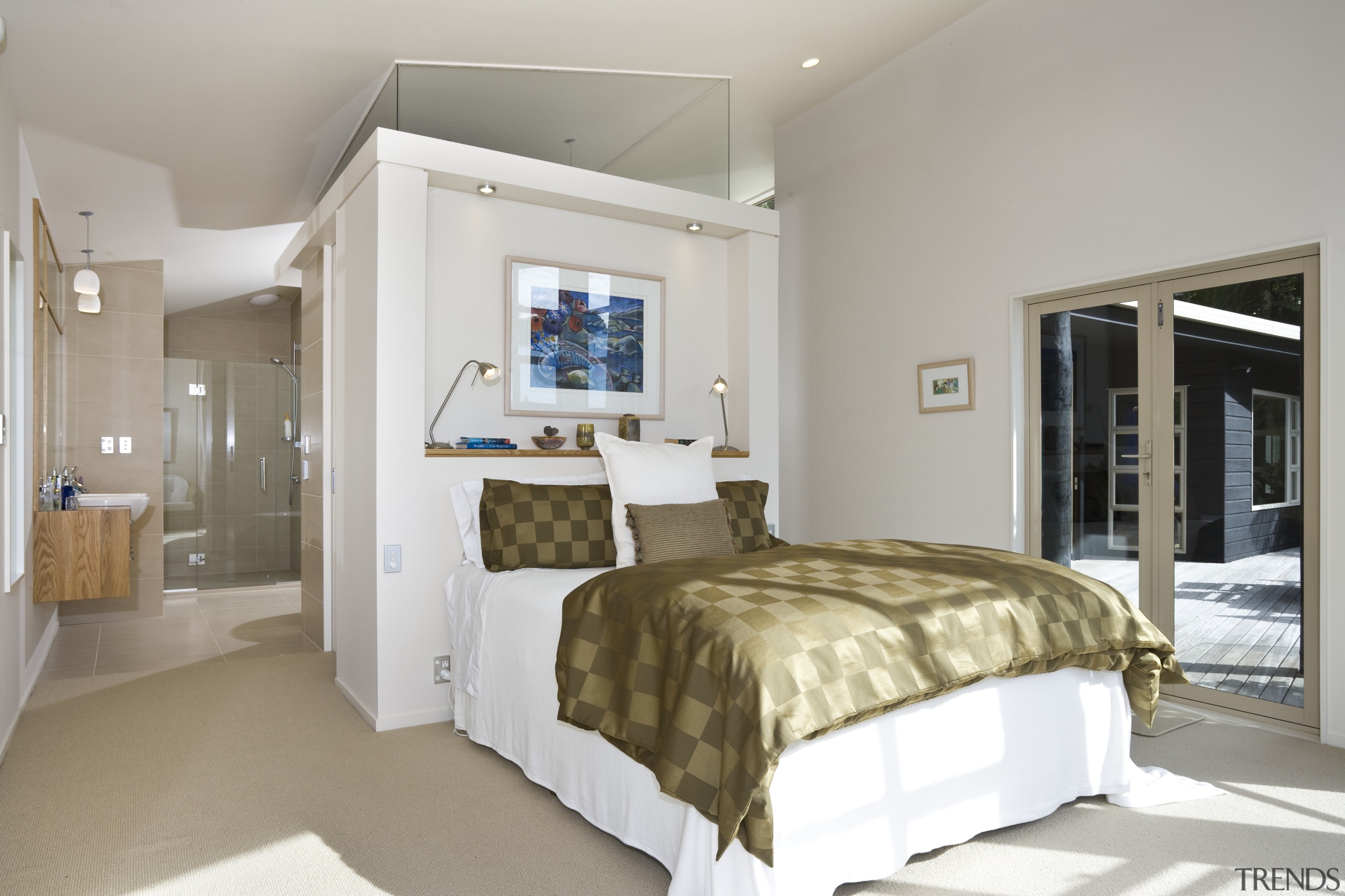 the bedroom features A new dressing room was bedroom, ceiling, estate, home, interior design, real estate, room, suite, gray