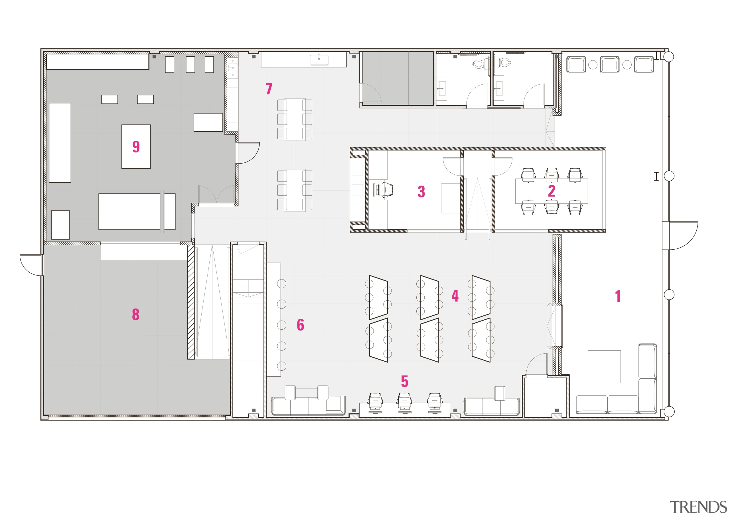 Supplyframe DesignLab plan by Cory Grosser + Associates architecture, area, design, diagram, elevation, floor plan, house, line, plan, product design, property, real estate, schematic, structure, white