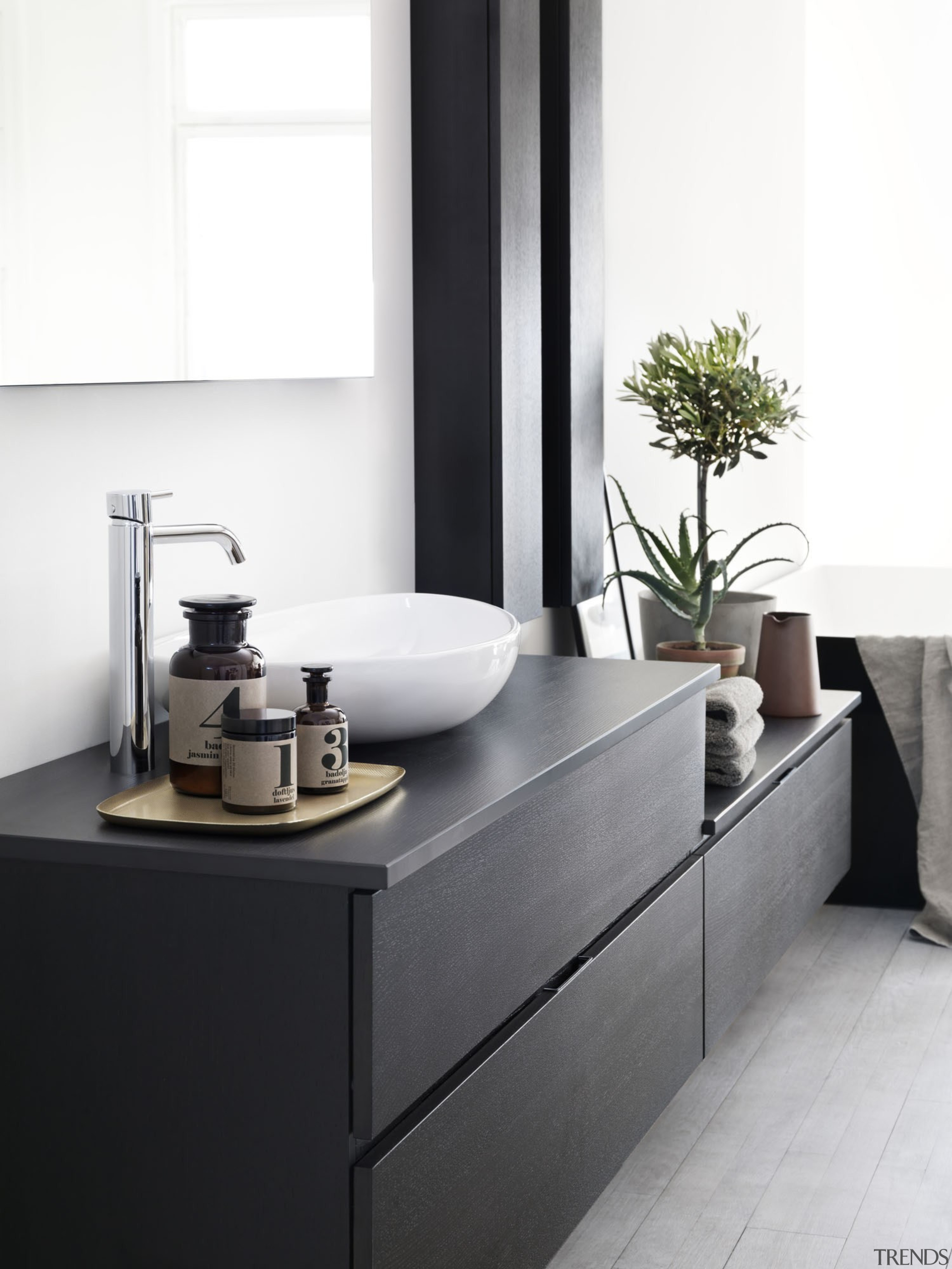 SiD - Dekton - SiD - Dekton - bathroom, bathroom accessory, bathroom cabinet, bathroom sink, ceramic, floor, furniture, interior design, plumbing fixture, product design, sink, tap, white, black