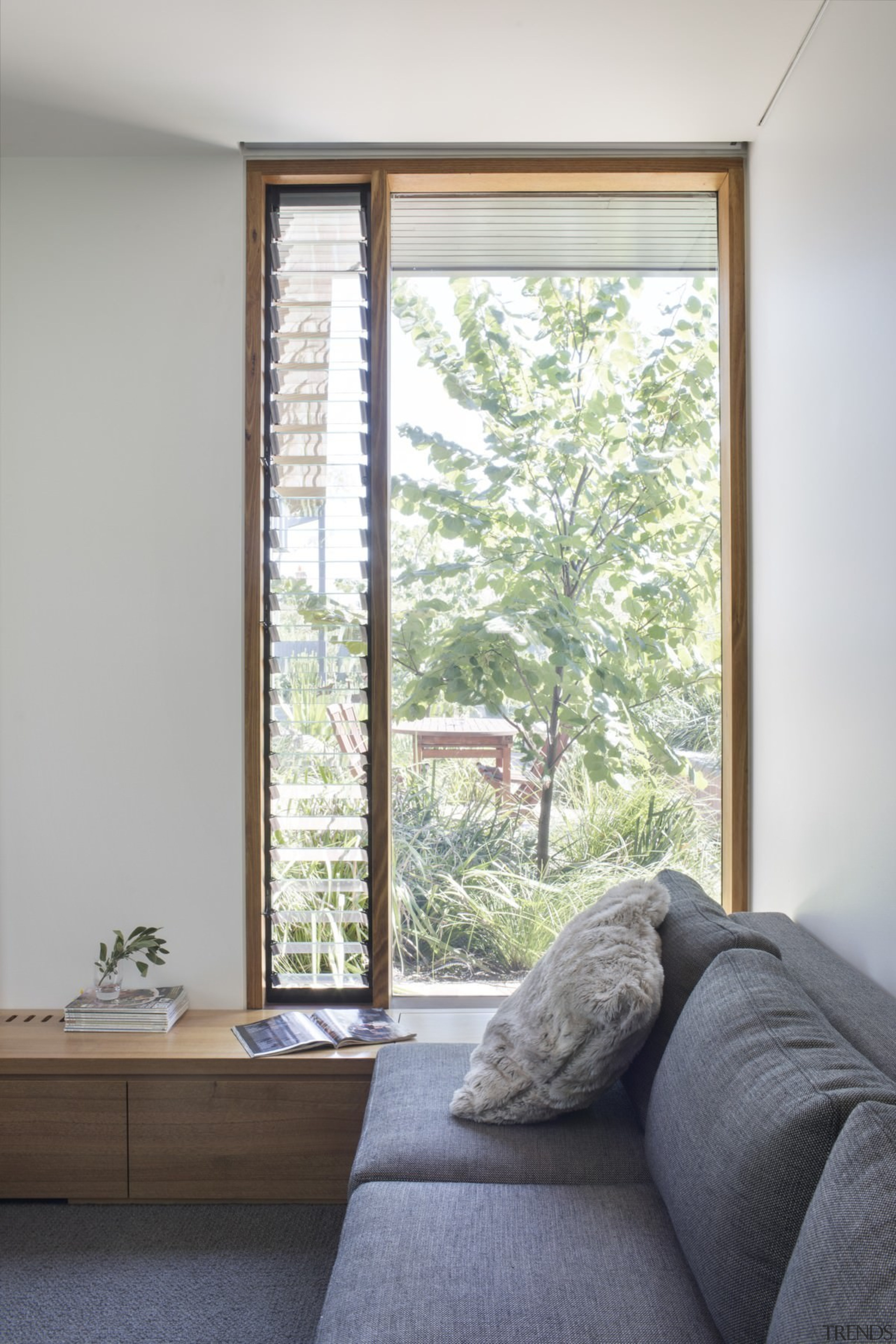 Airflow is no problem in this home - architecture, daylighting, door, home, house, interior design, real estate, room, sash window, window, window covering, window treatment, wood, gray, white