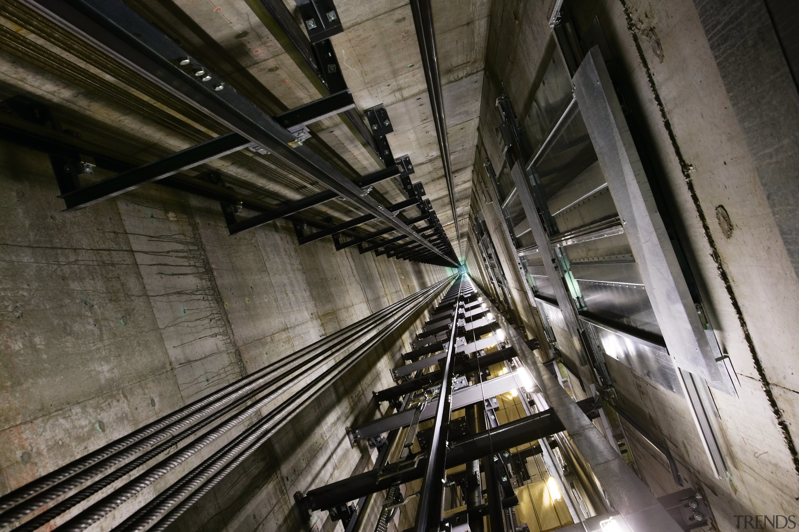 A view of the four moving escalator walkways escalator, industry, metal, black, gray