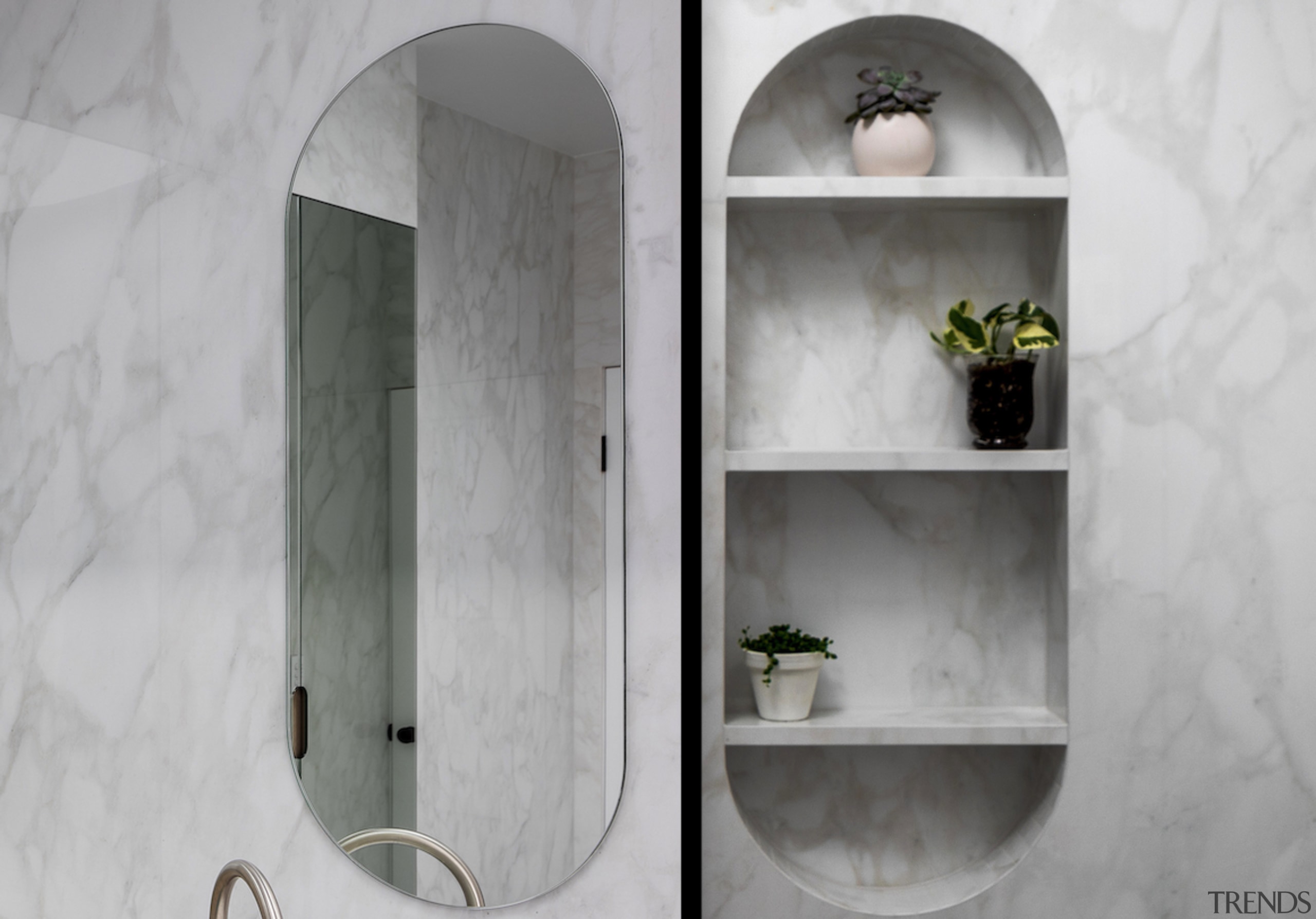 Recessed wall storage unit and vanity mirror are 