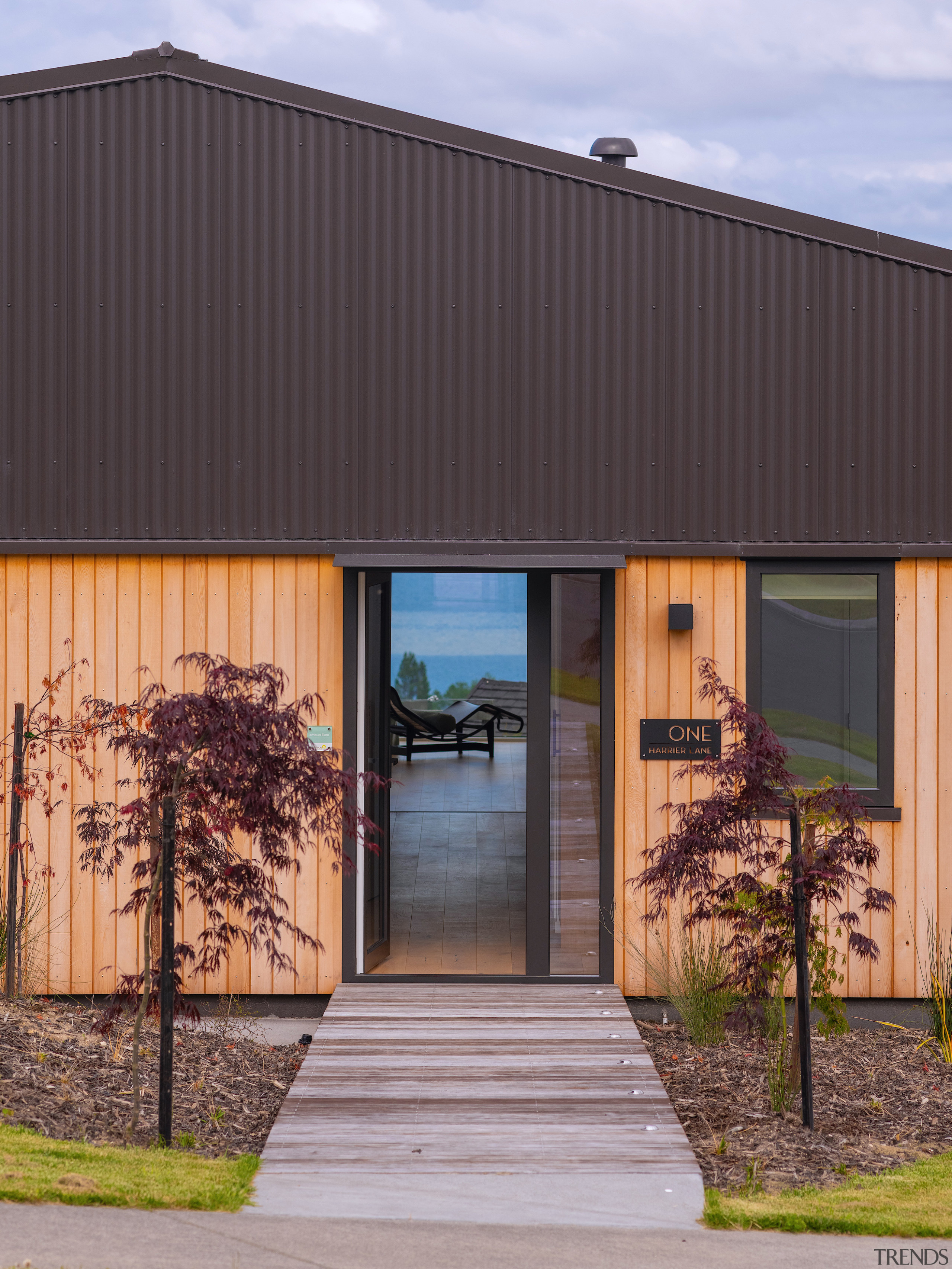 Looking right through the front door, hallway and 