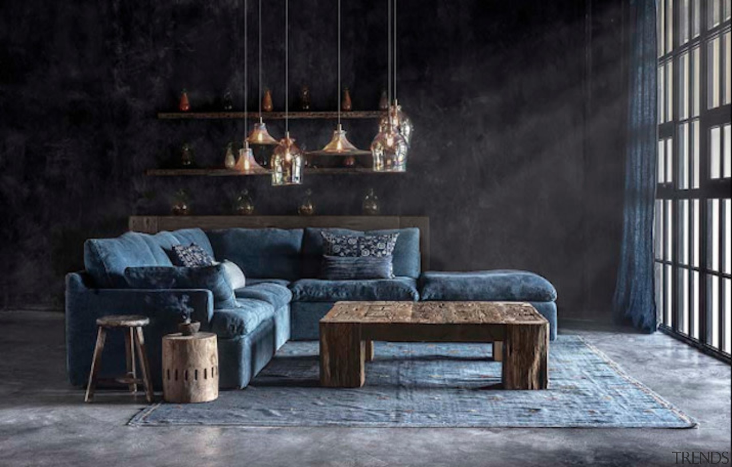 8294E Timothy Oulton Noble Souls 1 - chair chair, couch, furniture, interior design, living room, table, wall, black