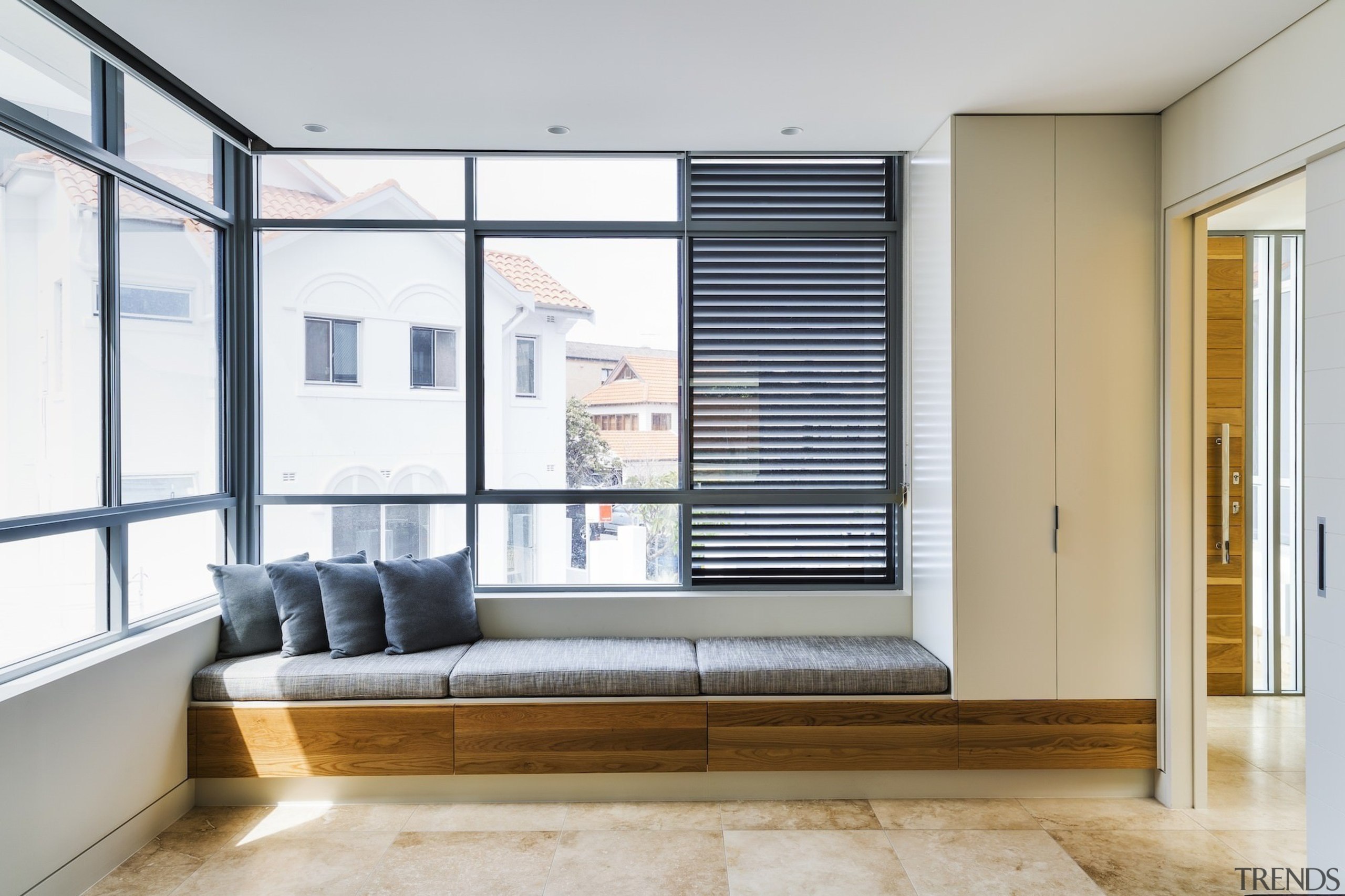 TIDA AU – Architect-designed new home winner – architecture, door, floor, house, interior design, window, gray, white