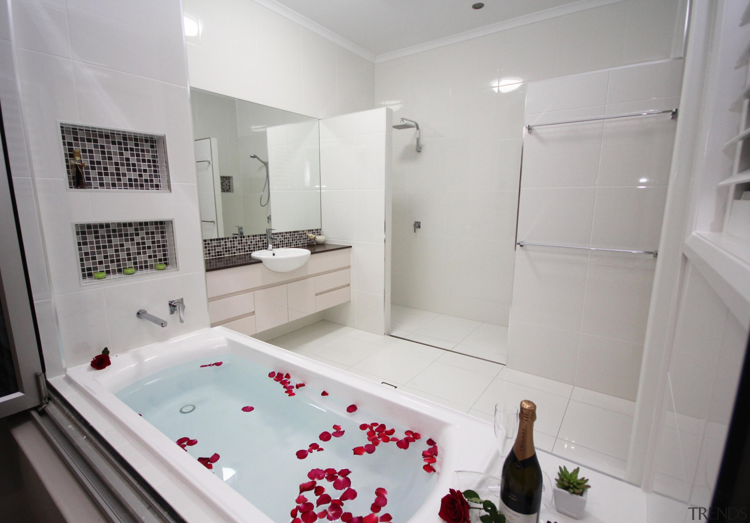 Winner Bathroom Design of the Year 2013 North bathroom, bathtub, floor, home, interior design, plumbing fixture, property, room, gray