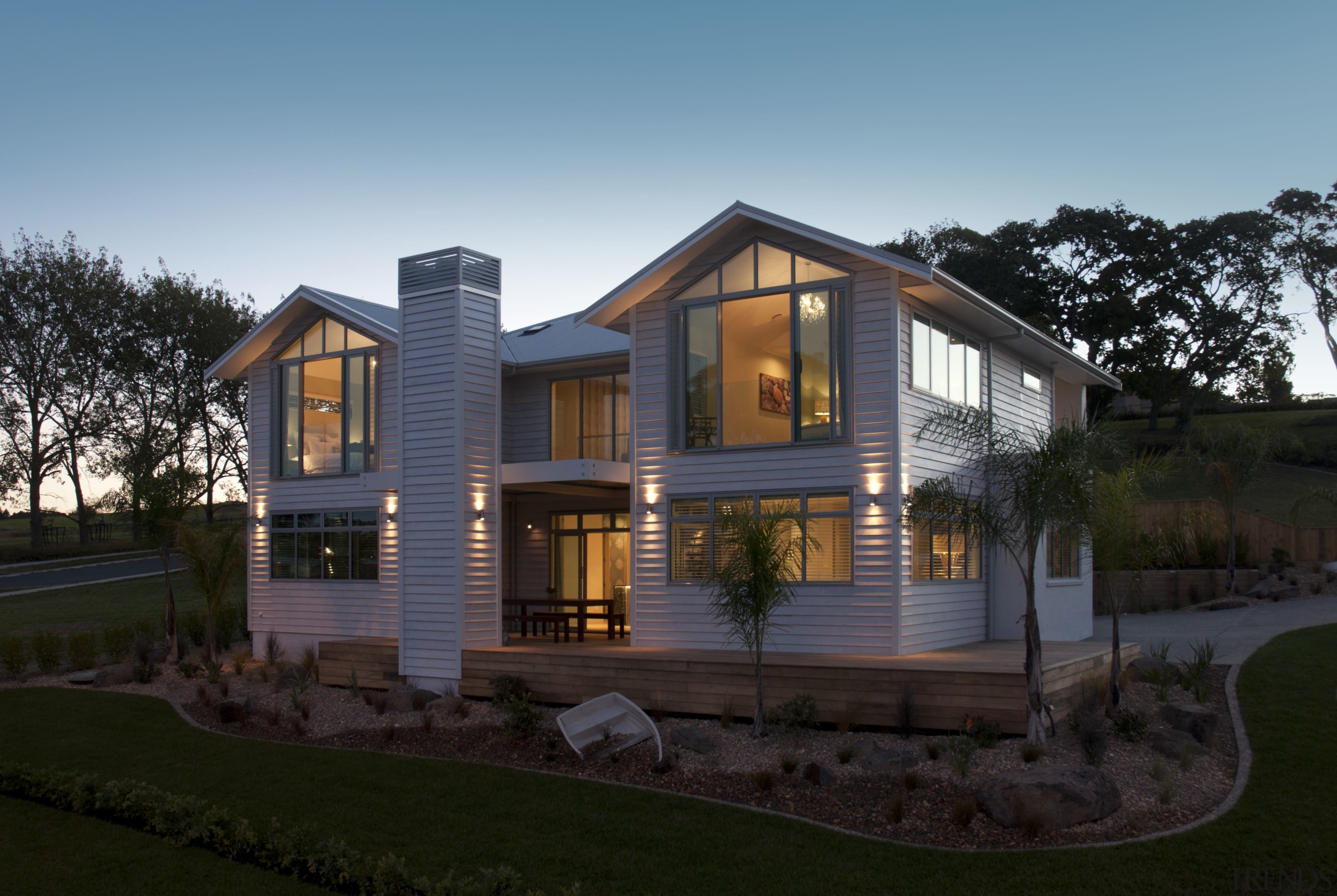 View of the Boathouse, designed to be reminiscent architecture, building, cottage, elevation, estate, facade, home, house, property, real estate, reflection, residential area, siding, black