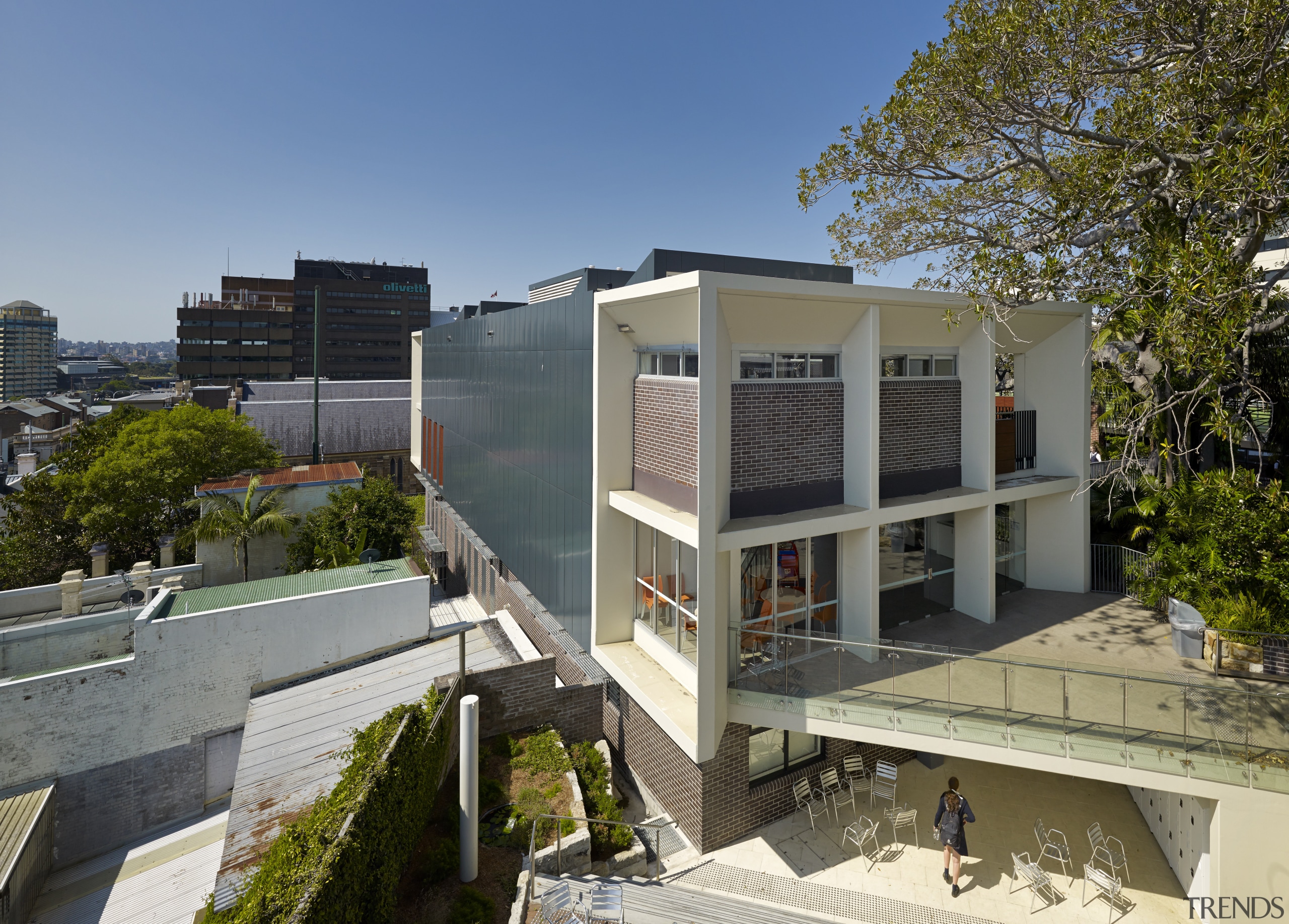 A concrete framework on the St Peters Street apartment, architecture, building, condominium, corporate headquarters, facade, home, house, mixed use, neighbourhood, property, real estate, residential area