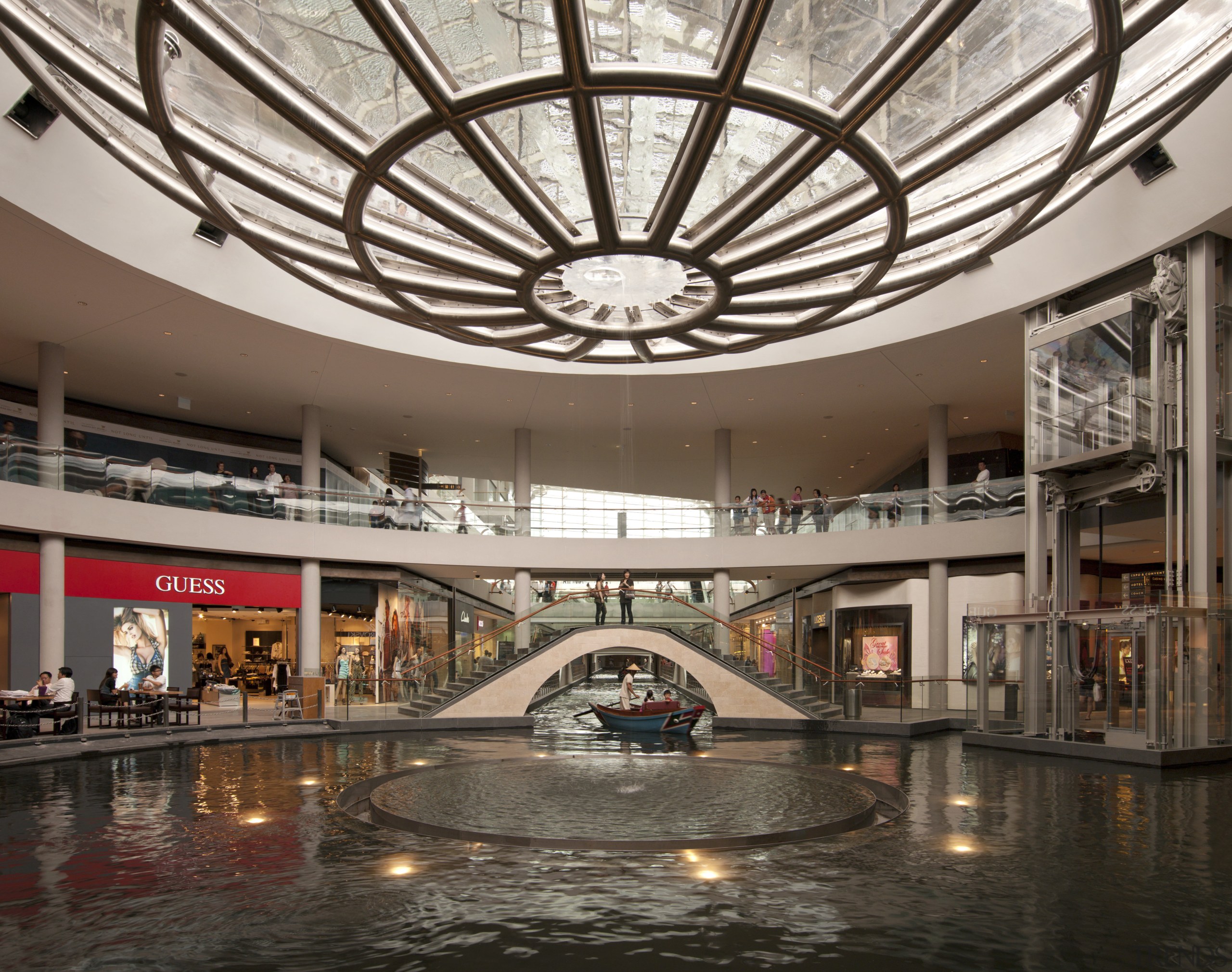 Marina Bay Sands, Singapore - Marina Bay Sands, interior design, lobby, shopping mall, tourist attraction, gray, black, brown