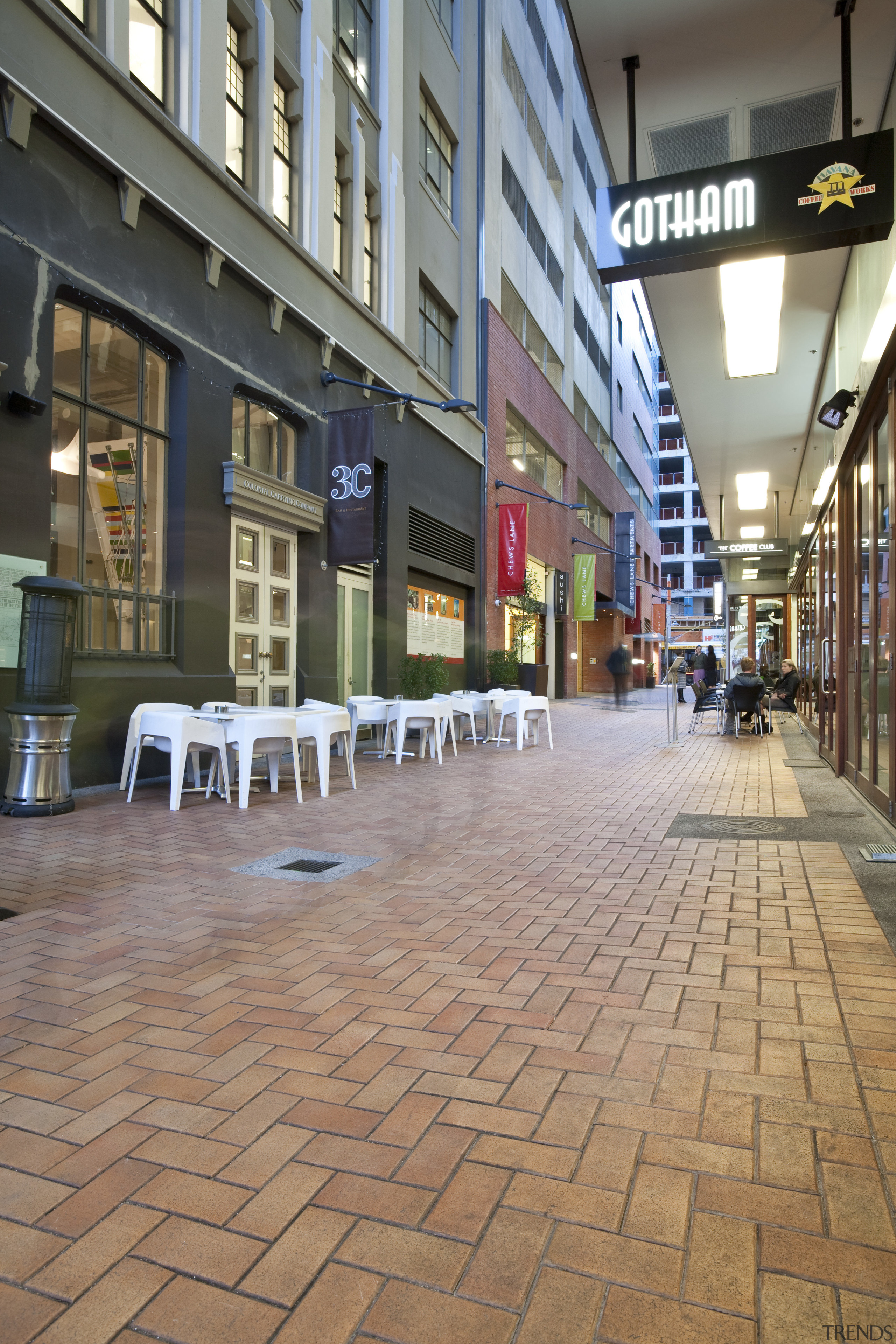 internal view of paving on chews lane by building, city, flooring, neighbourhood, pedestrian, plaza, road surface, shopping mall, street, town, gray