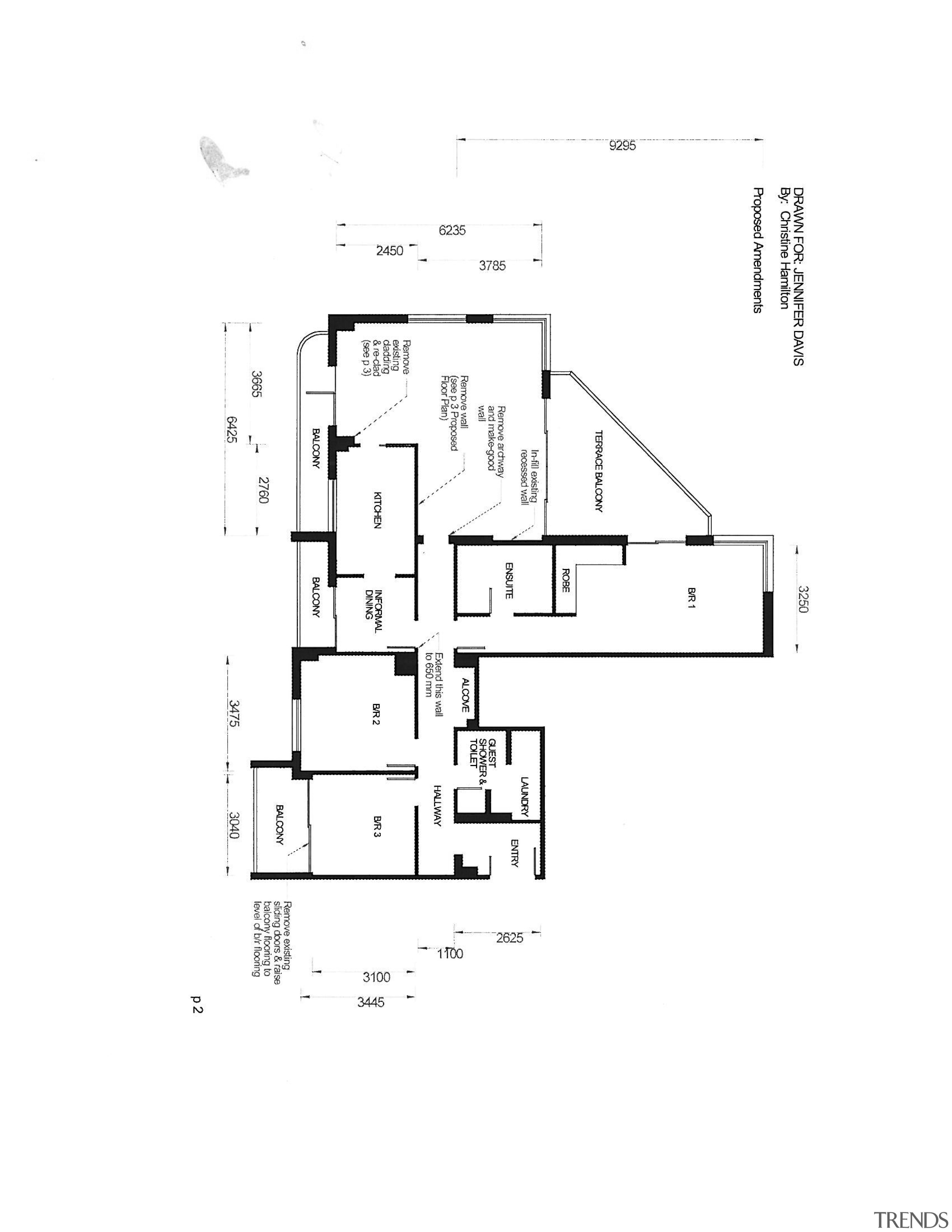 View of plans for this apartment kitchen. - angle, area, black and white, design, diagram, drawing, floor plan, font, line, plan, product design, schematic, text, white