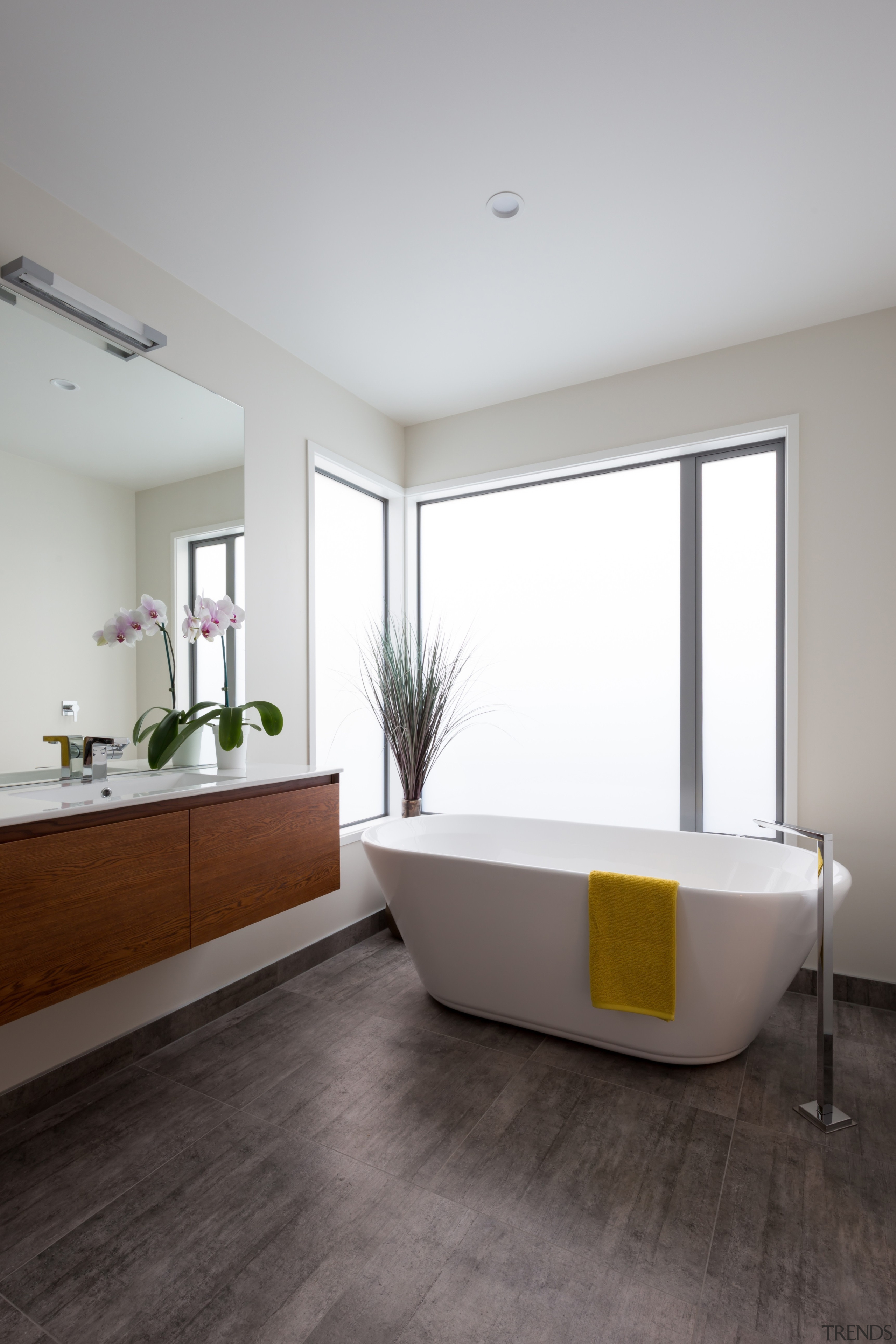 Landmark Homes Riverhead Design Bathroom - Landmark Homes architecture, bathroom, bathtub, floor, flooring, interior design, plumbing fixture, product design, room, window, white, gray