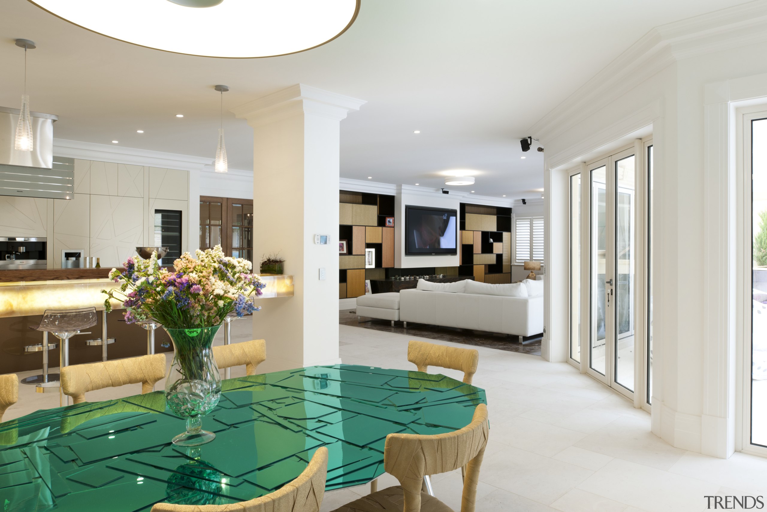 Many of the materials in this home were apartment, ceiling, estate, home, interior design, living room, property, real estate, room, gray, white
