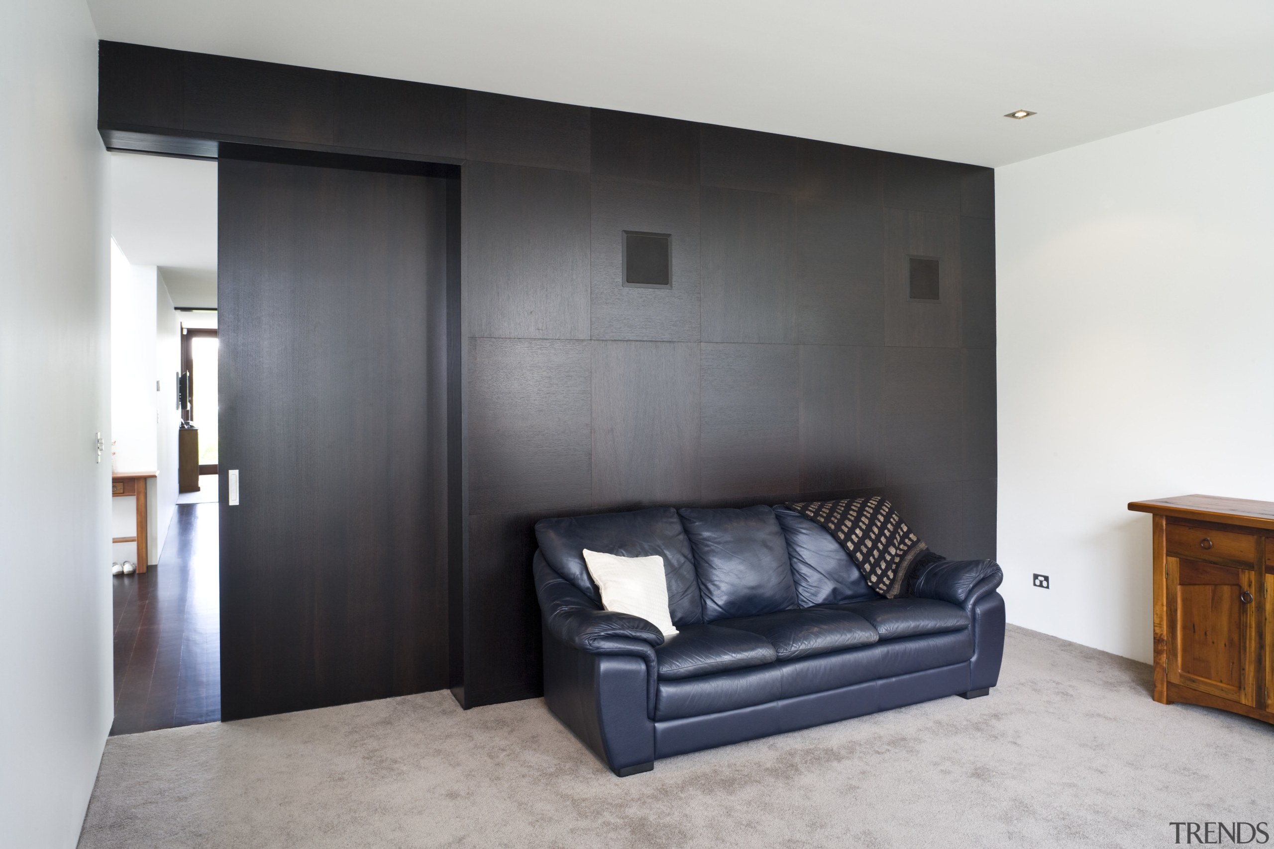 Image of lounge and living area which RH ceiling, floor, home, interior design, property, real estate, room, wall, gray, white, black