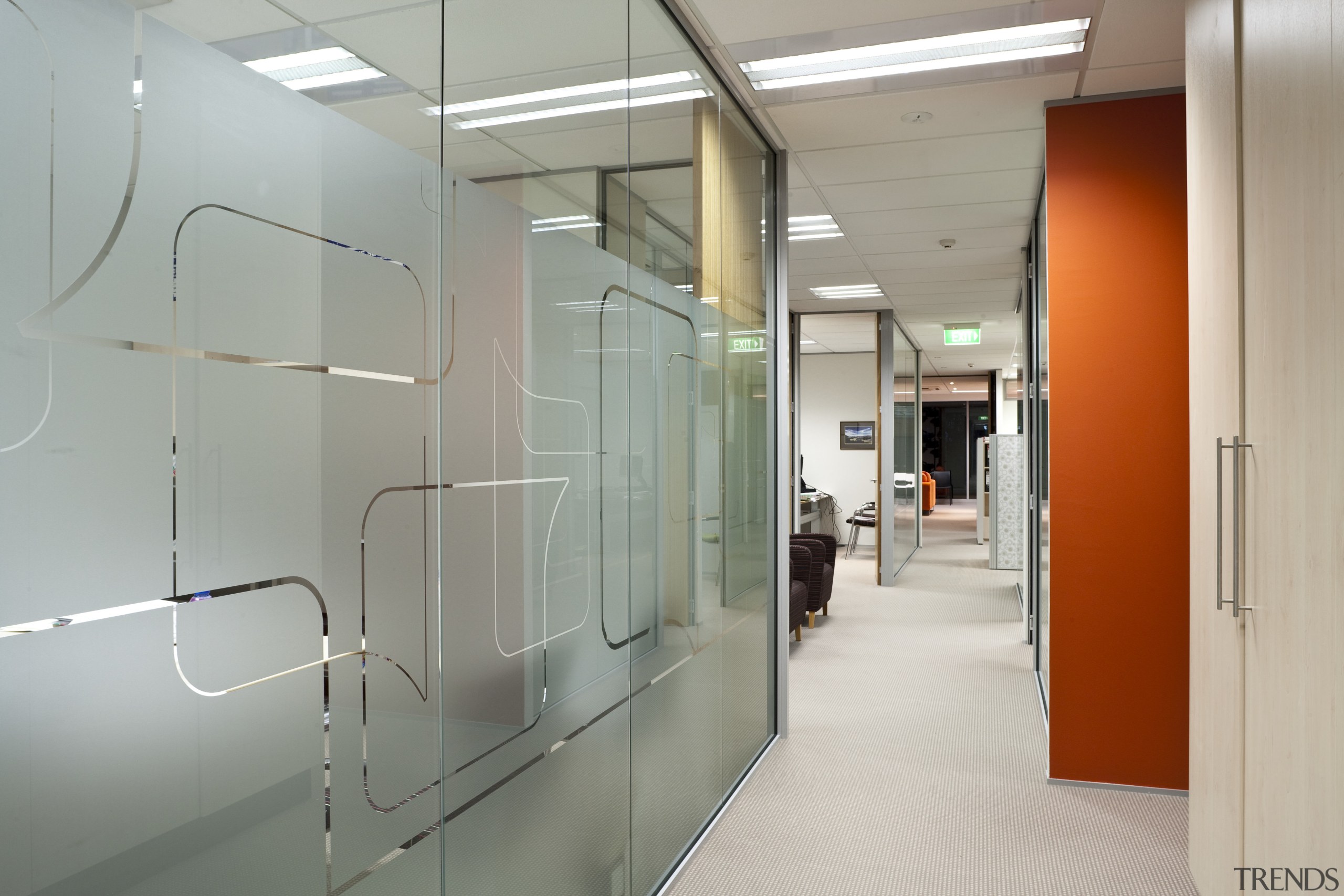 Law office in Christchurch. Features modern interior design ceiling, floor, glass, interior design, gray