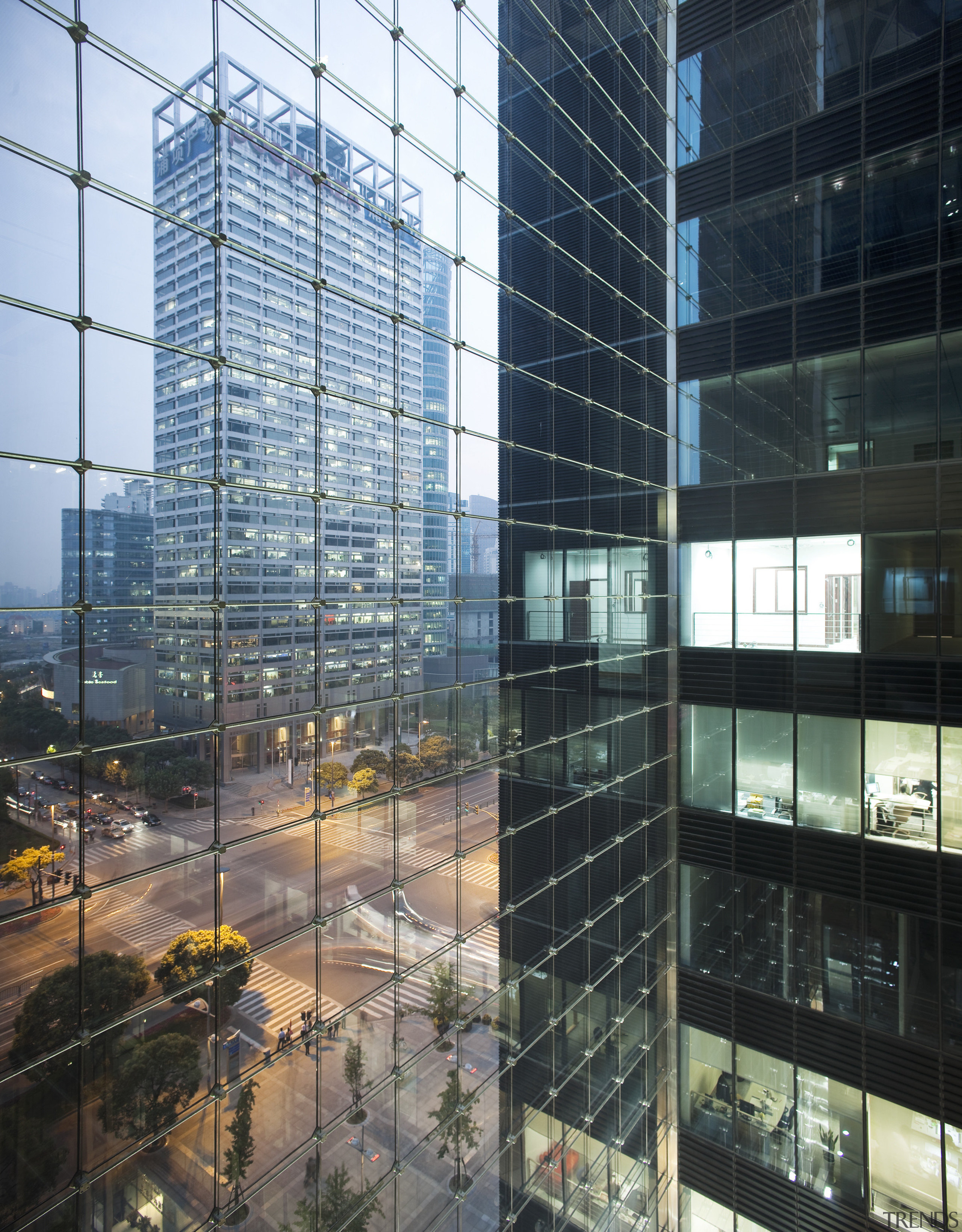 China Diamond Exchange Center - China Diamond Exchange apartment, architecture, building, city, cityscape, commercial building, condominium, corporate headquarters, daylighting, daytime, facade, glass, headquarters, metropolis, metropolitan area, mixed use, real estate, reflection, residential area, sky, skyscraper, tower, tower block, urban area, window, black