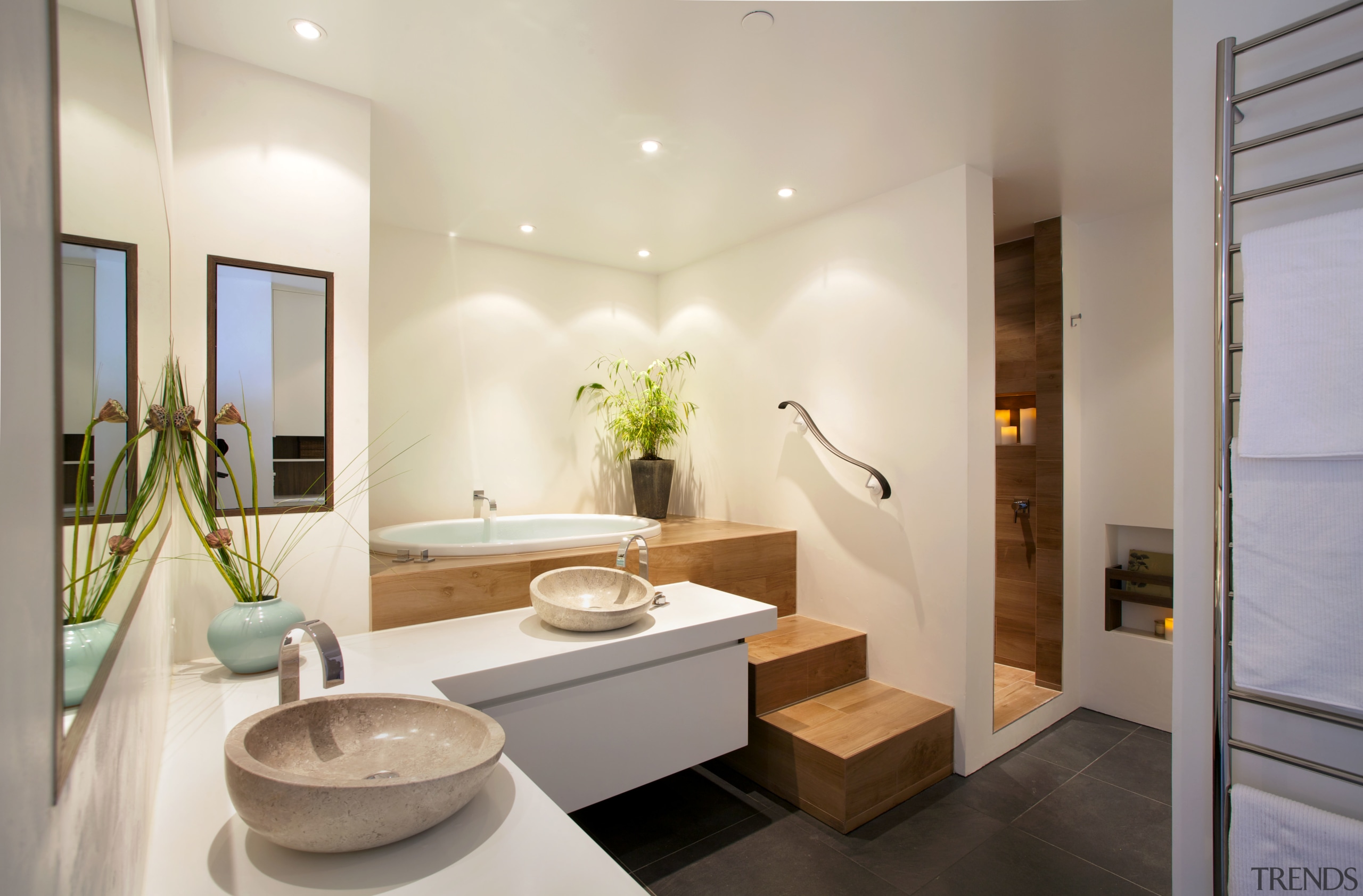 At the request of the owners, this space bathroom, estate, interior design, property, real estate, room, sink, gray