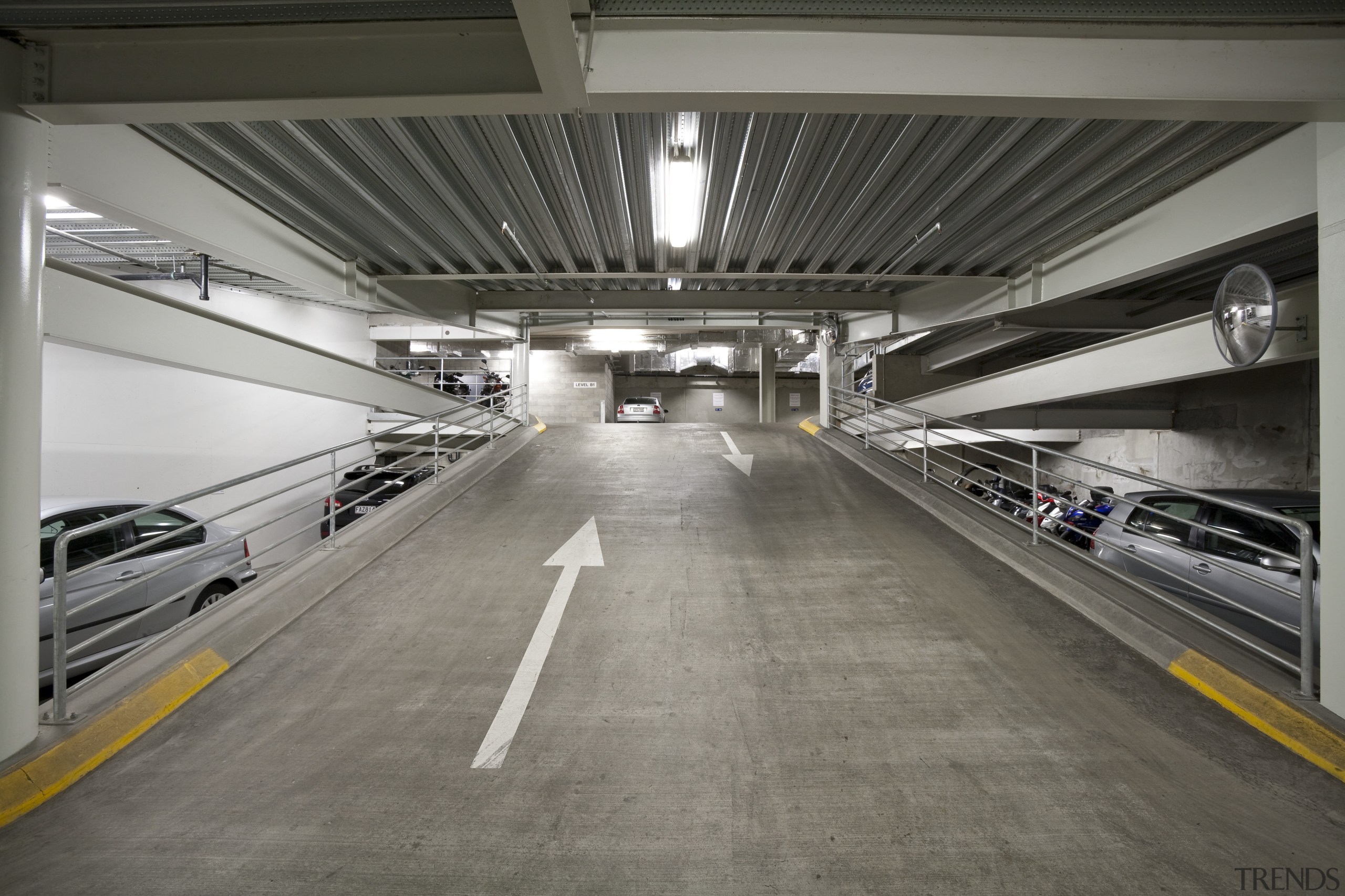 View of the basement carpark at 80 Queen asphalt, car, metropolitan area, motor vehicle, parking, parking lot, gray, black