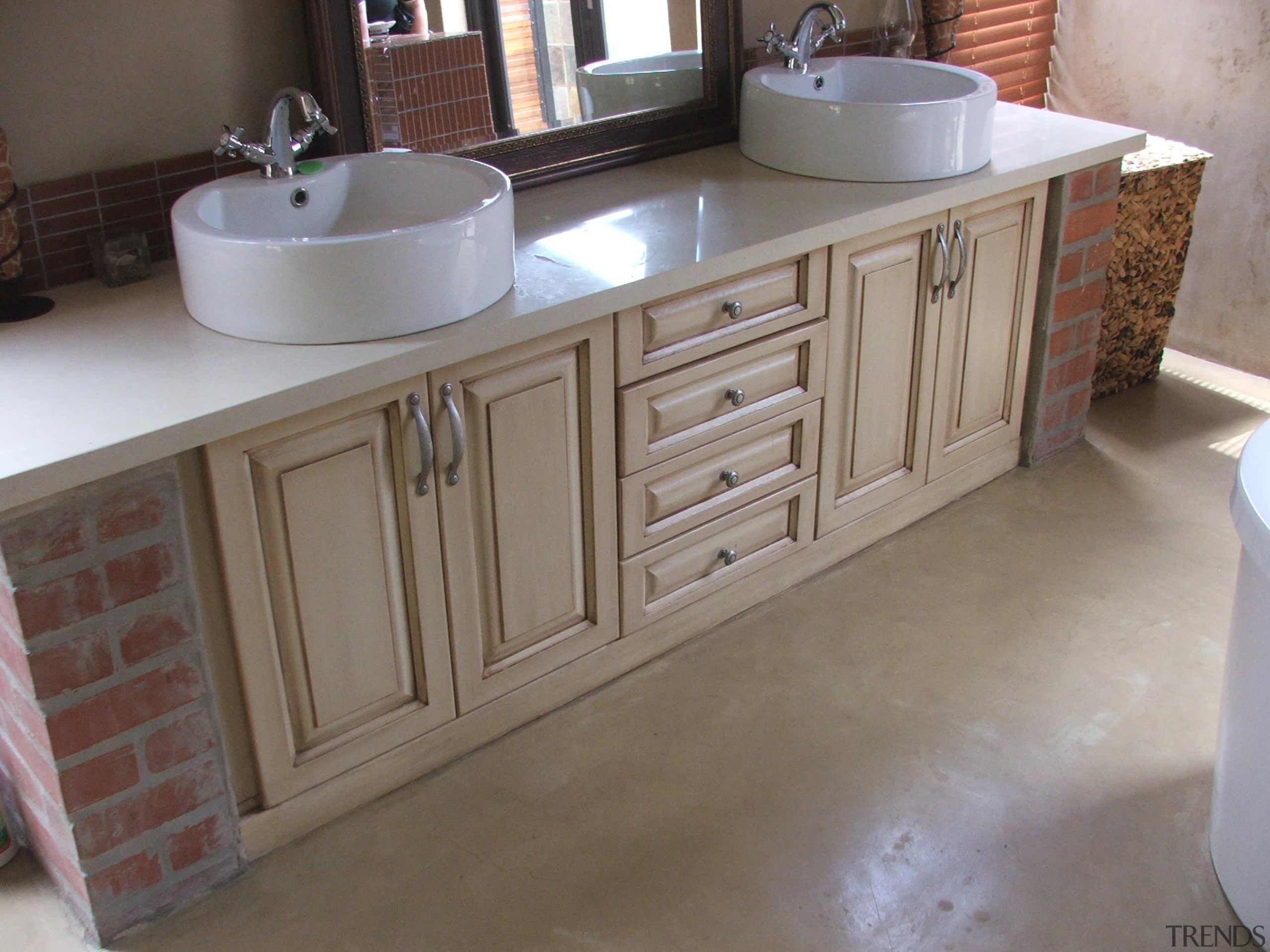 Colour hardener  23 - Colour_hardener__23 - bathroom bathroom, bathroom accessory, bathroom cabinet, cabinetry, countertop, cuisine classique, drawer, floor, flooring, furniture, hardwood, kitchen, room, sink, tile, wood stain, gray