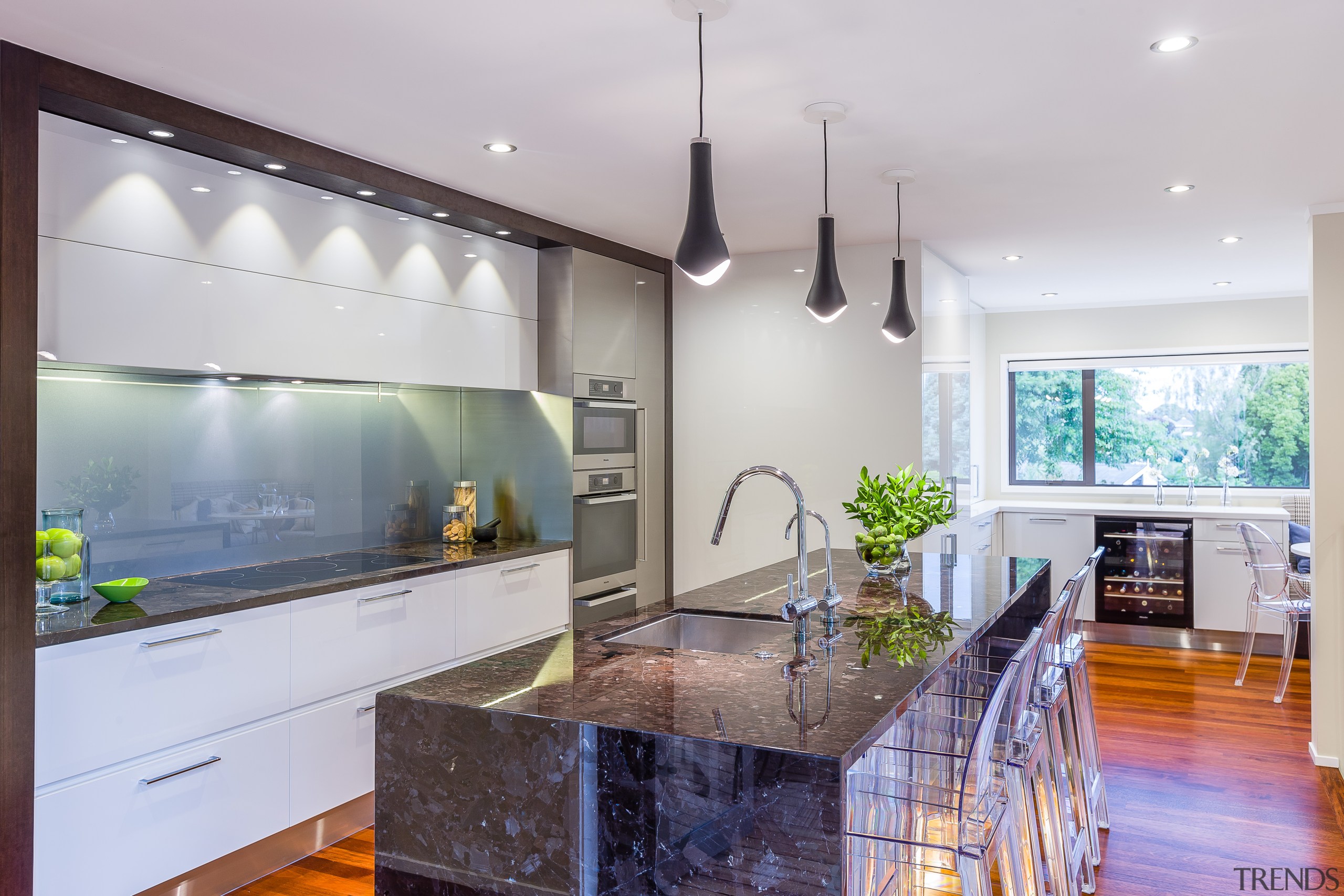 Kitchen design featuring Antique Brown granite benchtops and countertop, home, interior design, kitchen, real estate, room, gray, white