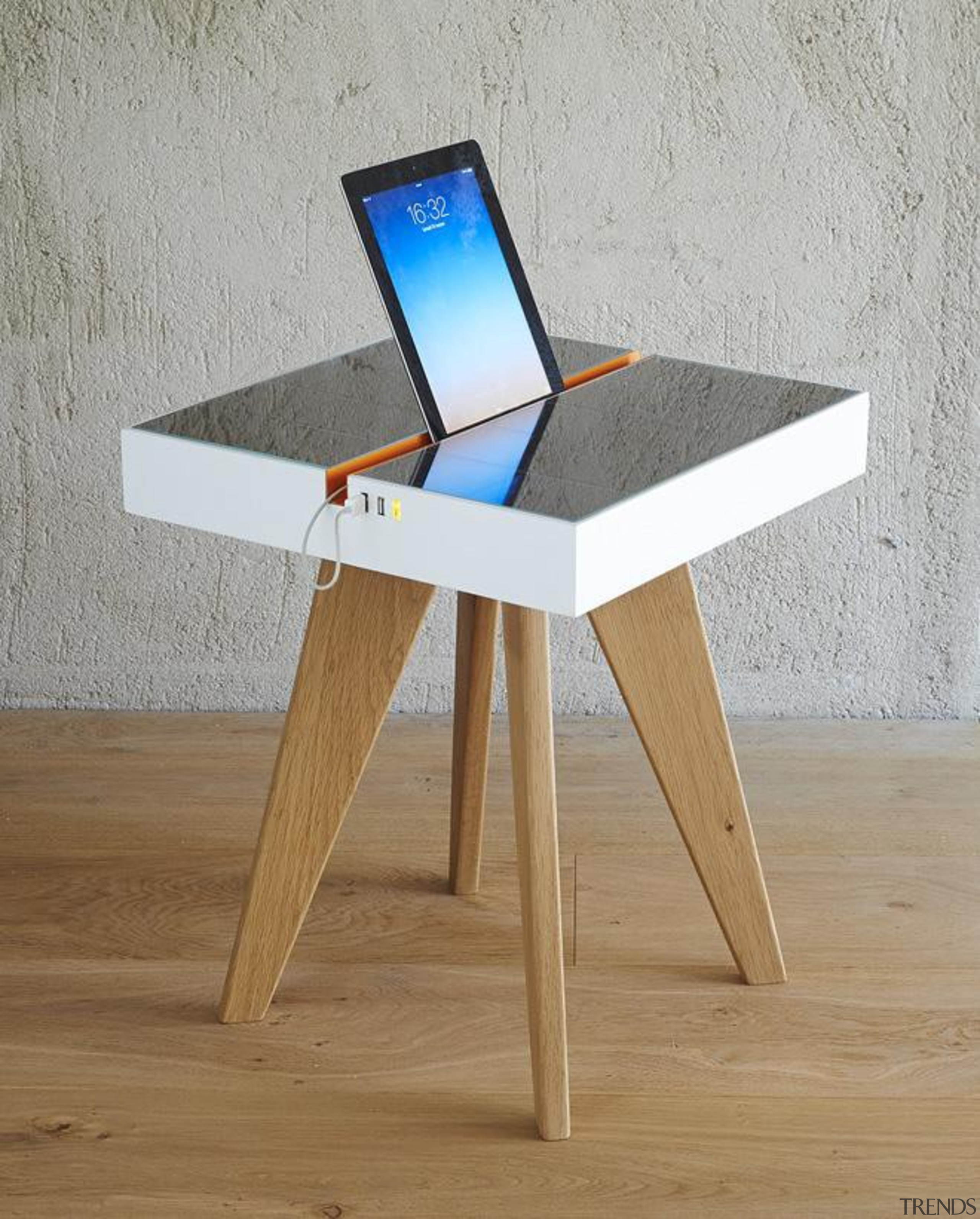 Now here's a smart idea – a table that chair, desk, furniture, table, wood, gray, brown