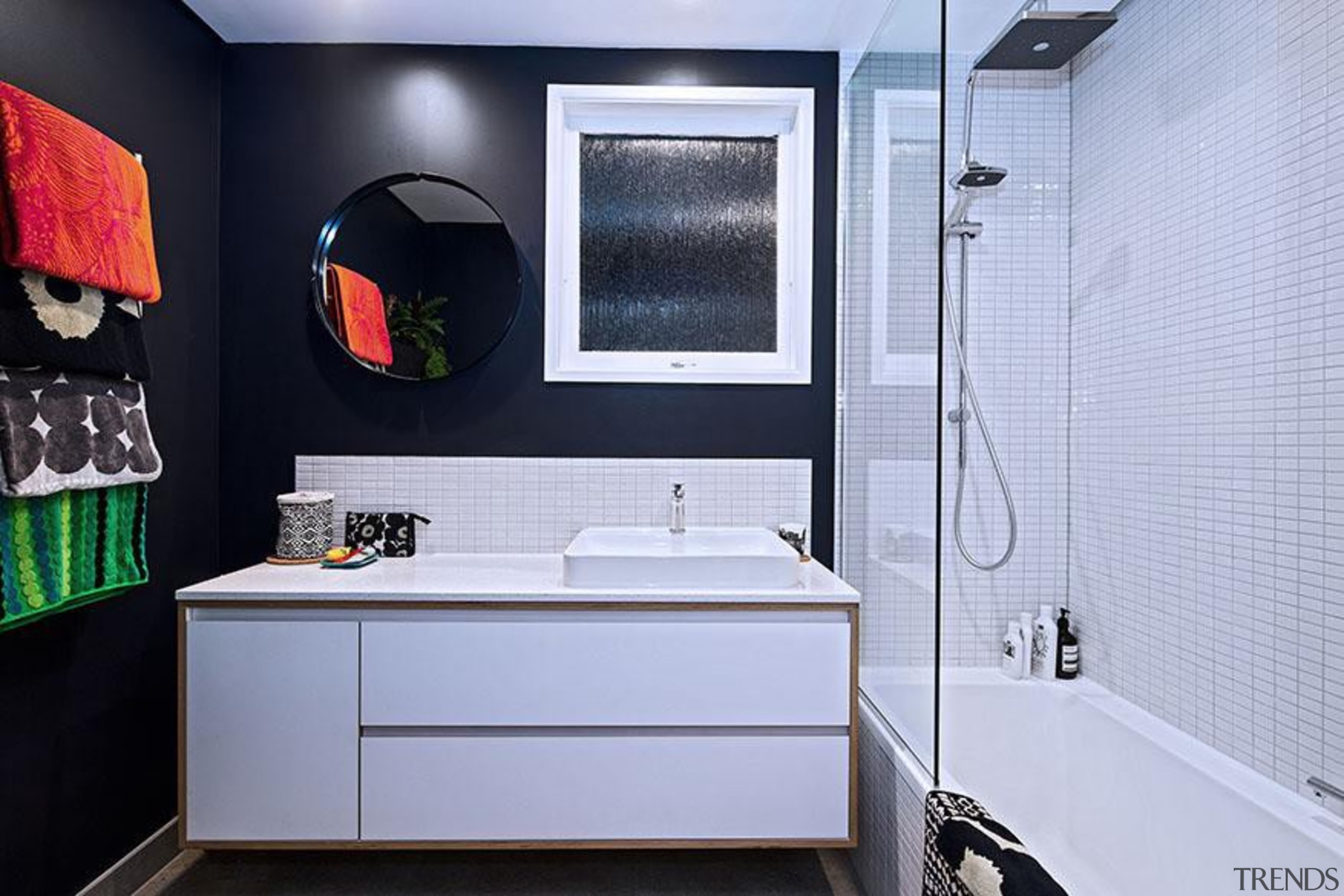 Entrant: Rebecca Banks  – 2015 NKBA Design bathroom, interior design, room, teal, black