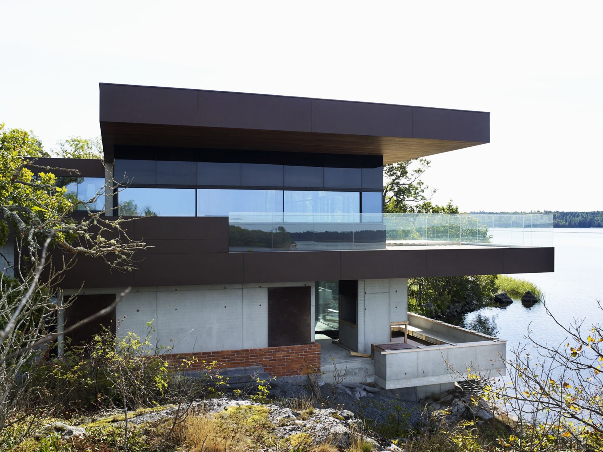 Skallan House Dekton Kadum Façade 04 - Skallan architecture, building, facade, house, real estate, white, black