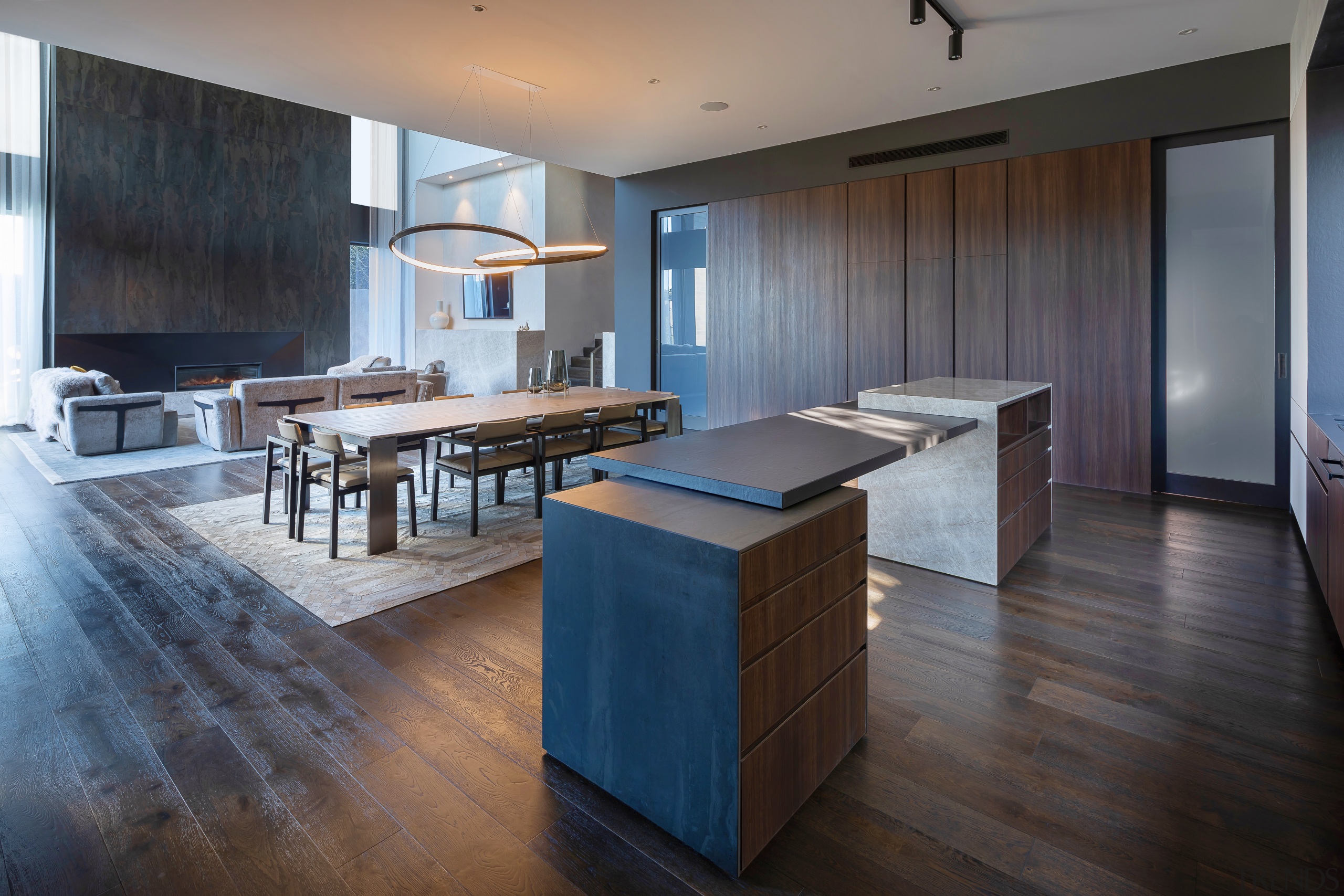 Heart of the home – the combined lounge, 