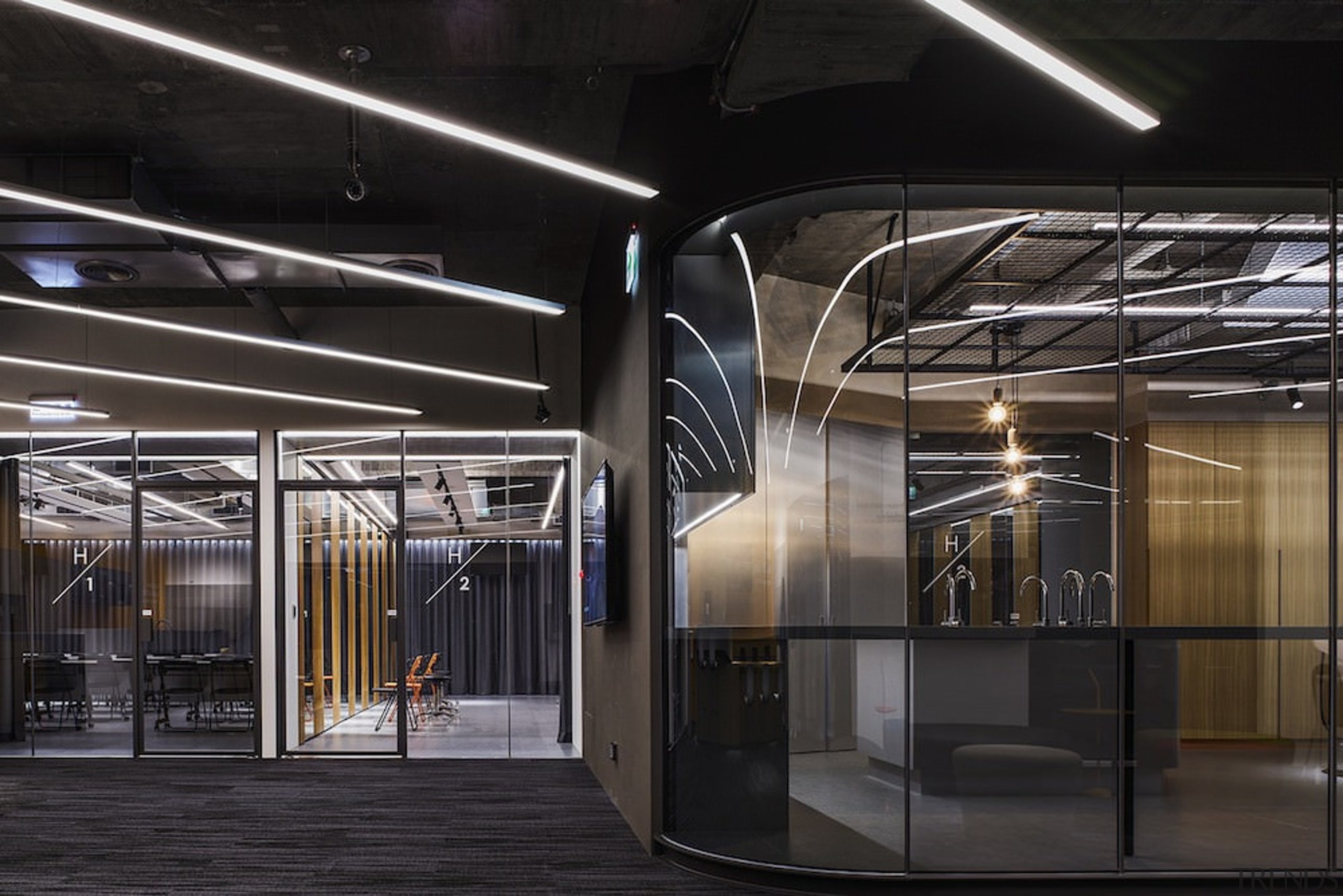 H Academy – Shi-Chieh Lu/CJ Studio - H architecture, glass, interior design, public transport, structure, black