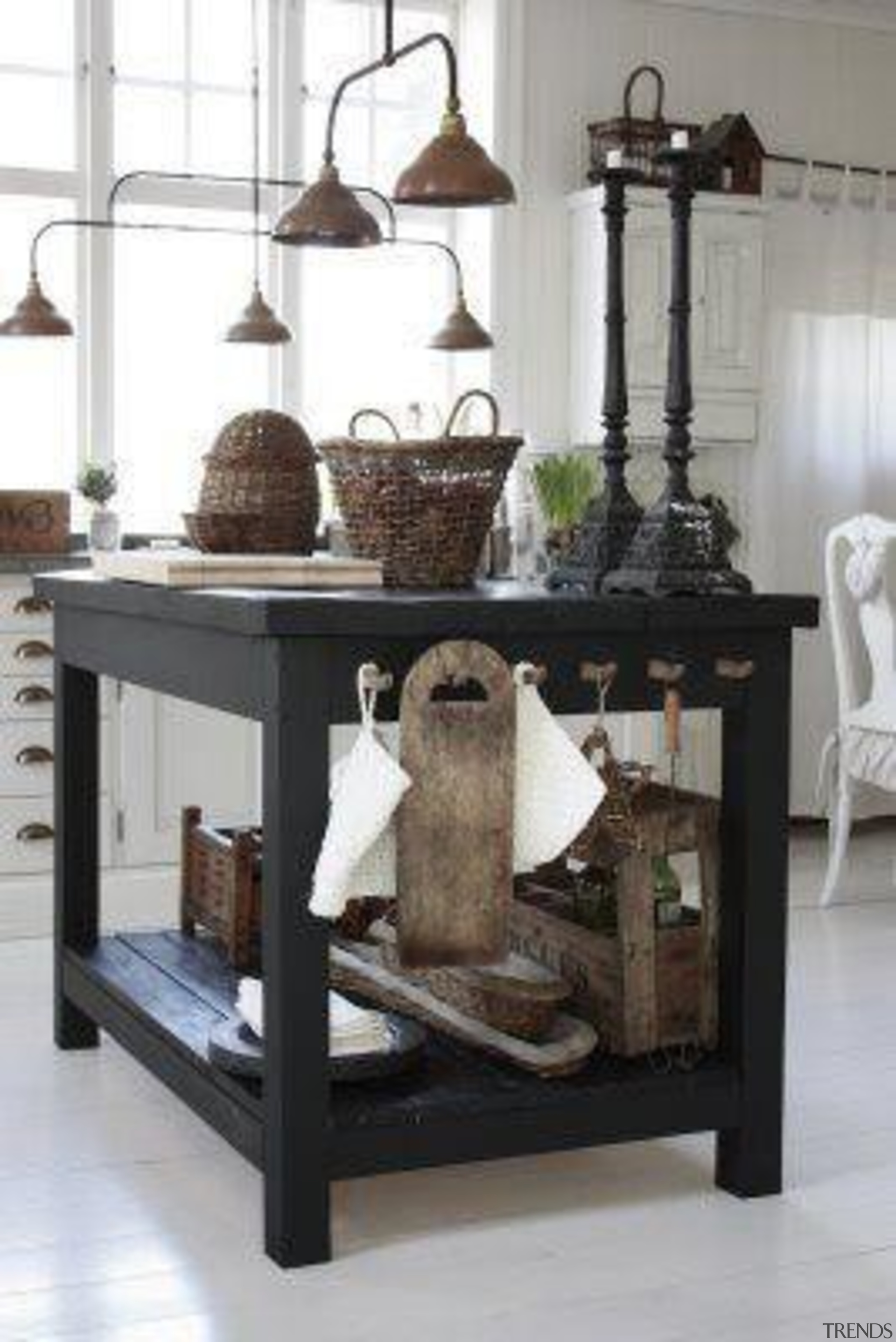 Kitchen Island Love - When Country met Industrial coffee table, end table, furniture, table, gray, white, black