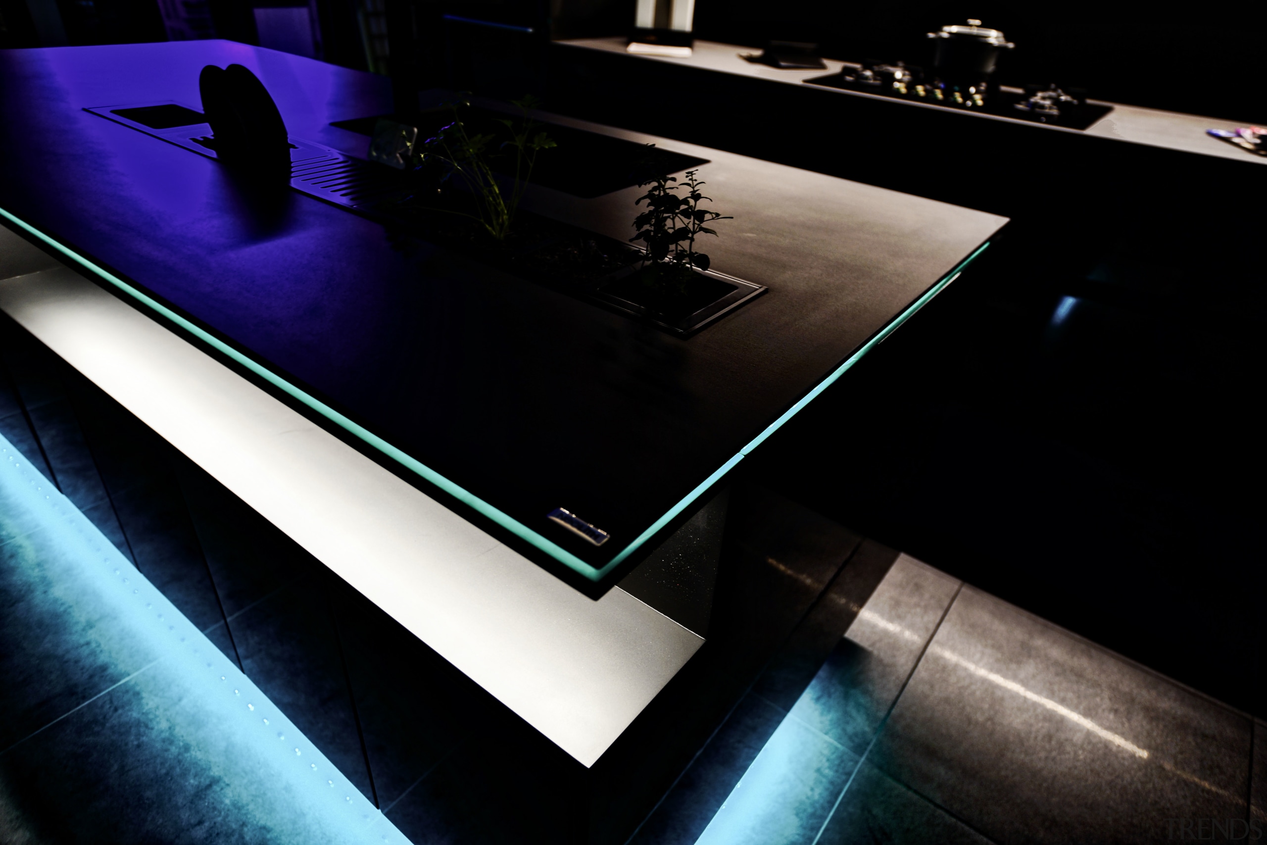 Clean, crisp design lines are a hallmark of darkness, design, light, photography, product design, table, technology, black