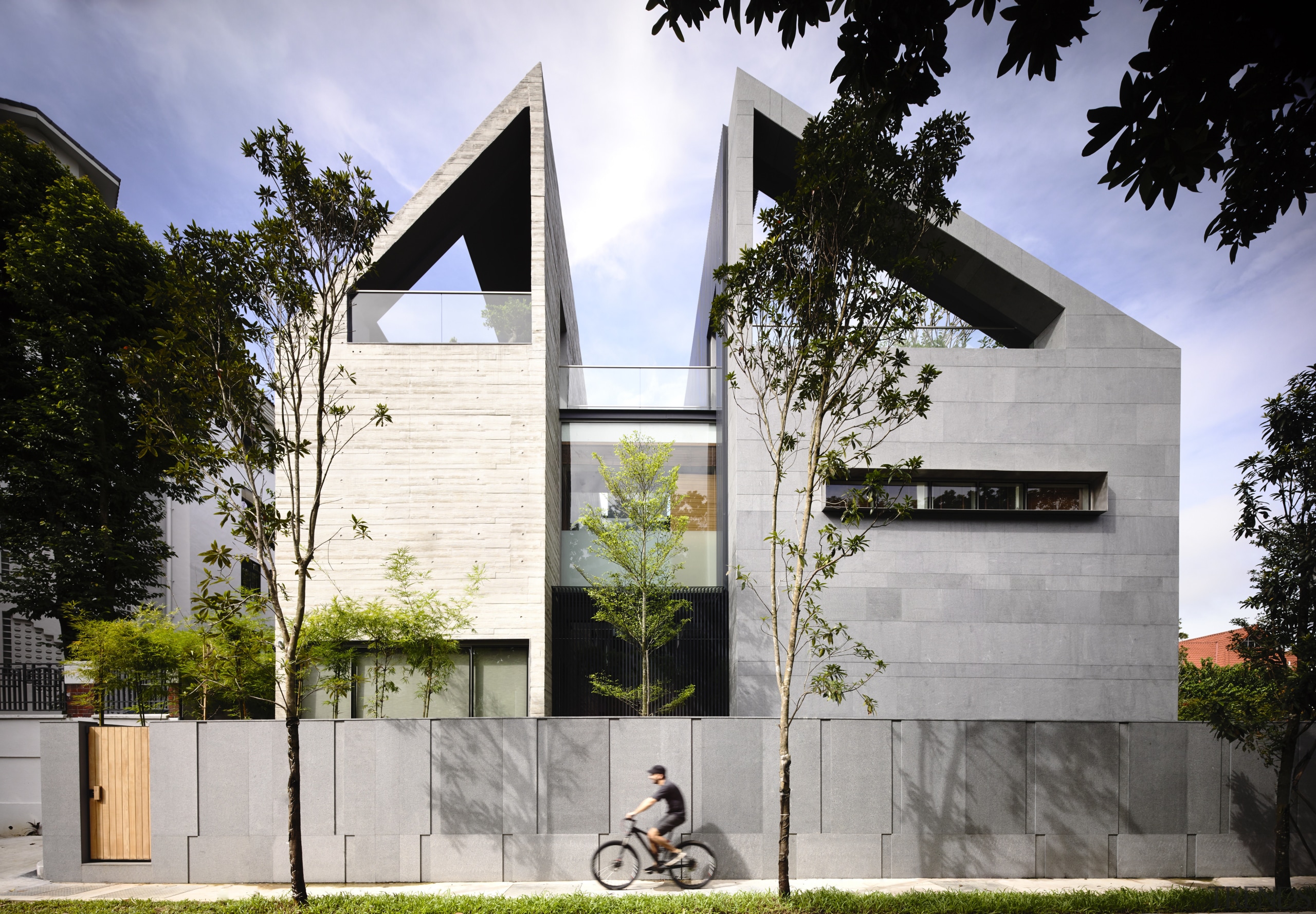 The two wings of this home by architects architecture, building, facade, home, house, real estate, residential area