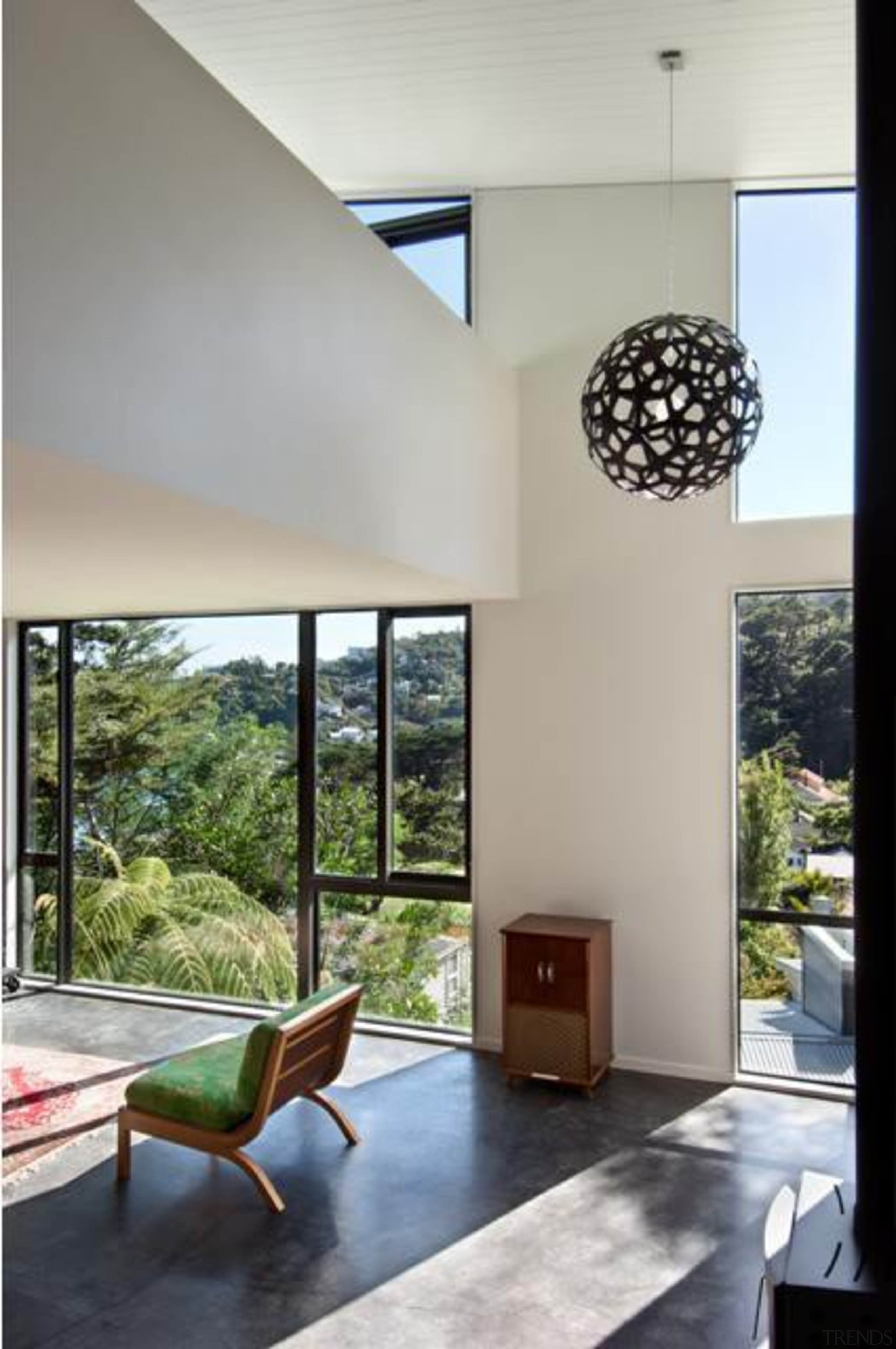 int0170 - bevan slessor, black, days bay.jpg - architecture, ceiling, daylighting, home, house, interior design, living room, real estate, window, gray
