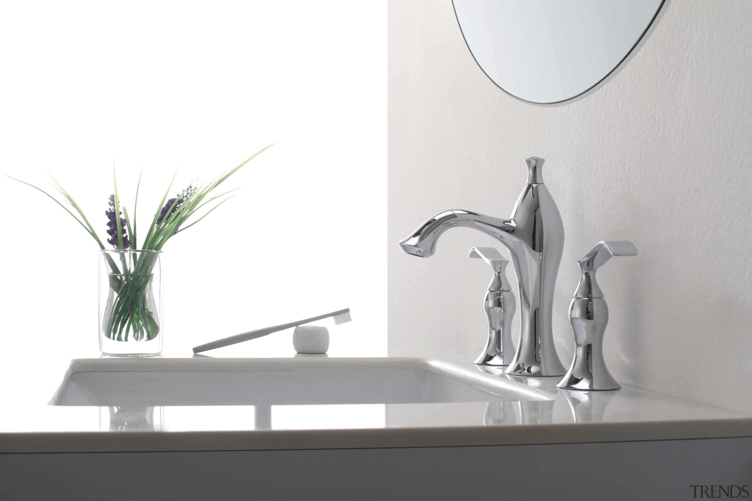 Exquisite Collection of faucets from Kraus introduces new bathroom sink, ceramic, furniture, interior design, plumbing fixture, product design, sink, table, tap, white, gray