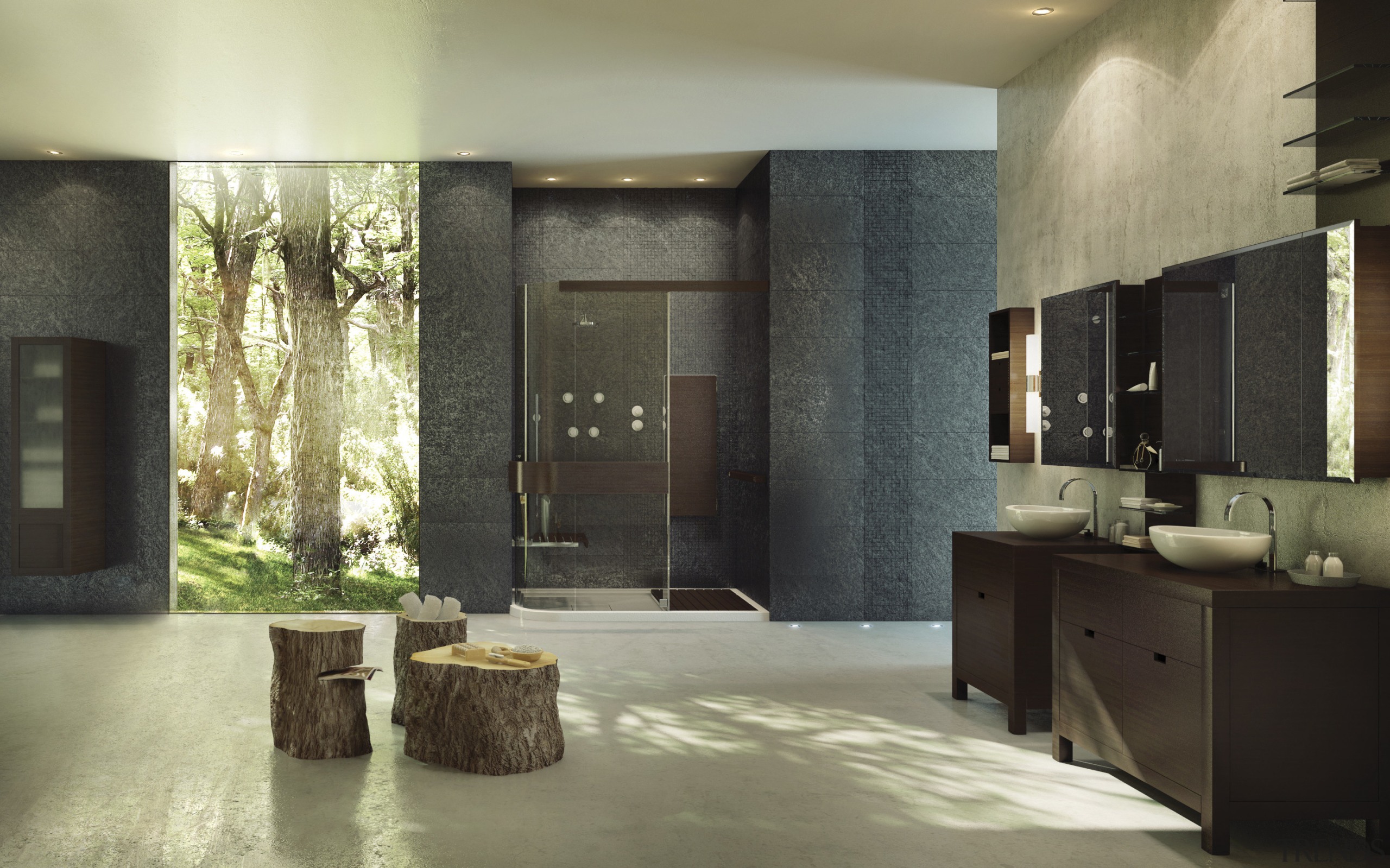 View of a bathroom which features The Expose bathroom, floor, interior design, lobby, room, black, brown