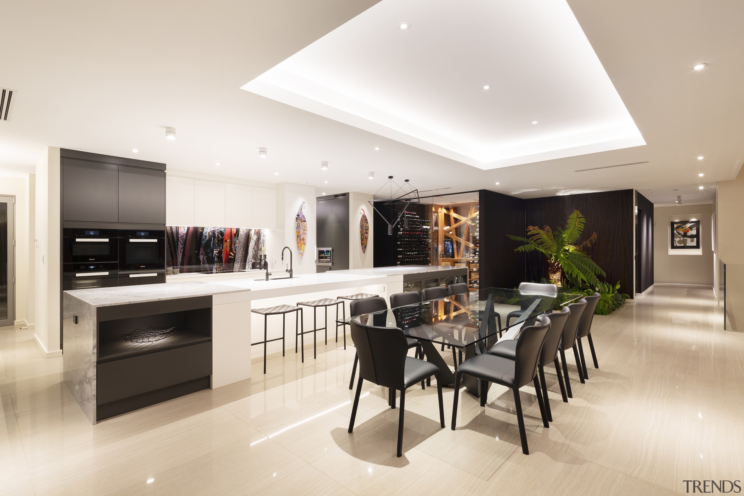 The main kitchen – Natural Super White Granite 