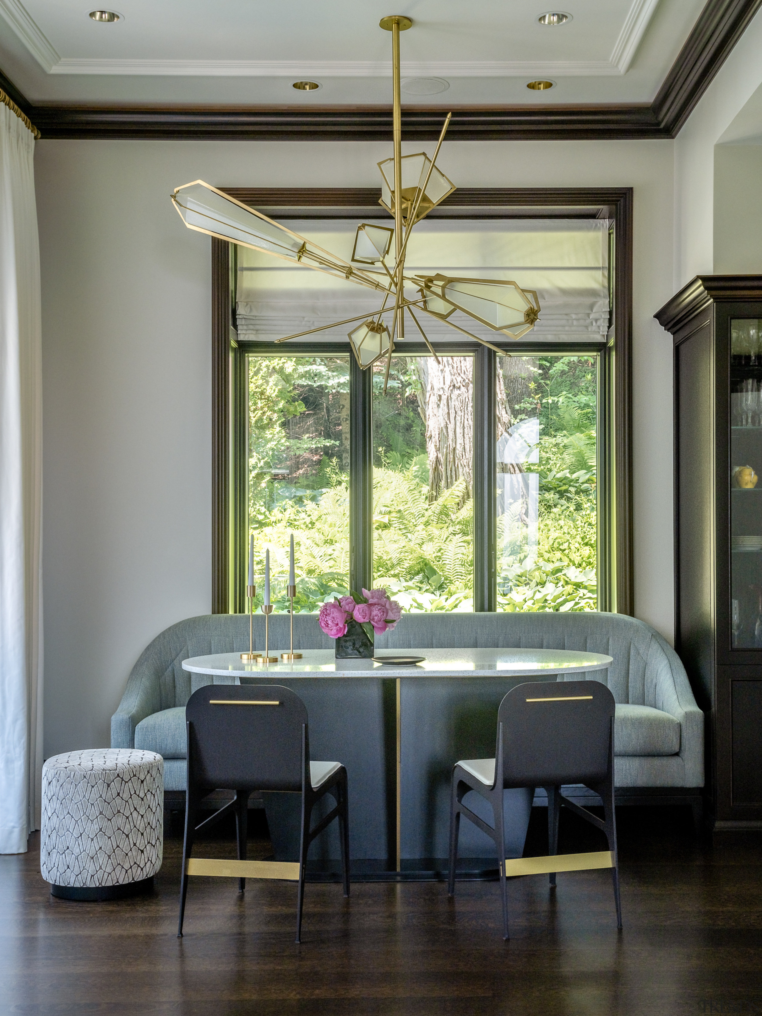 The breakfast room with a stunning chandelier by 