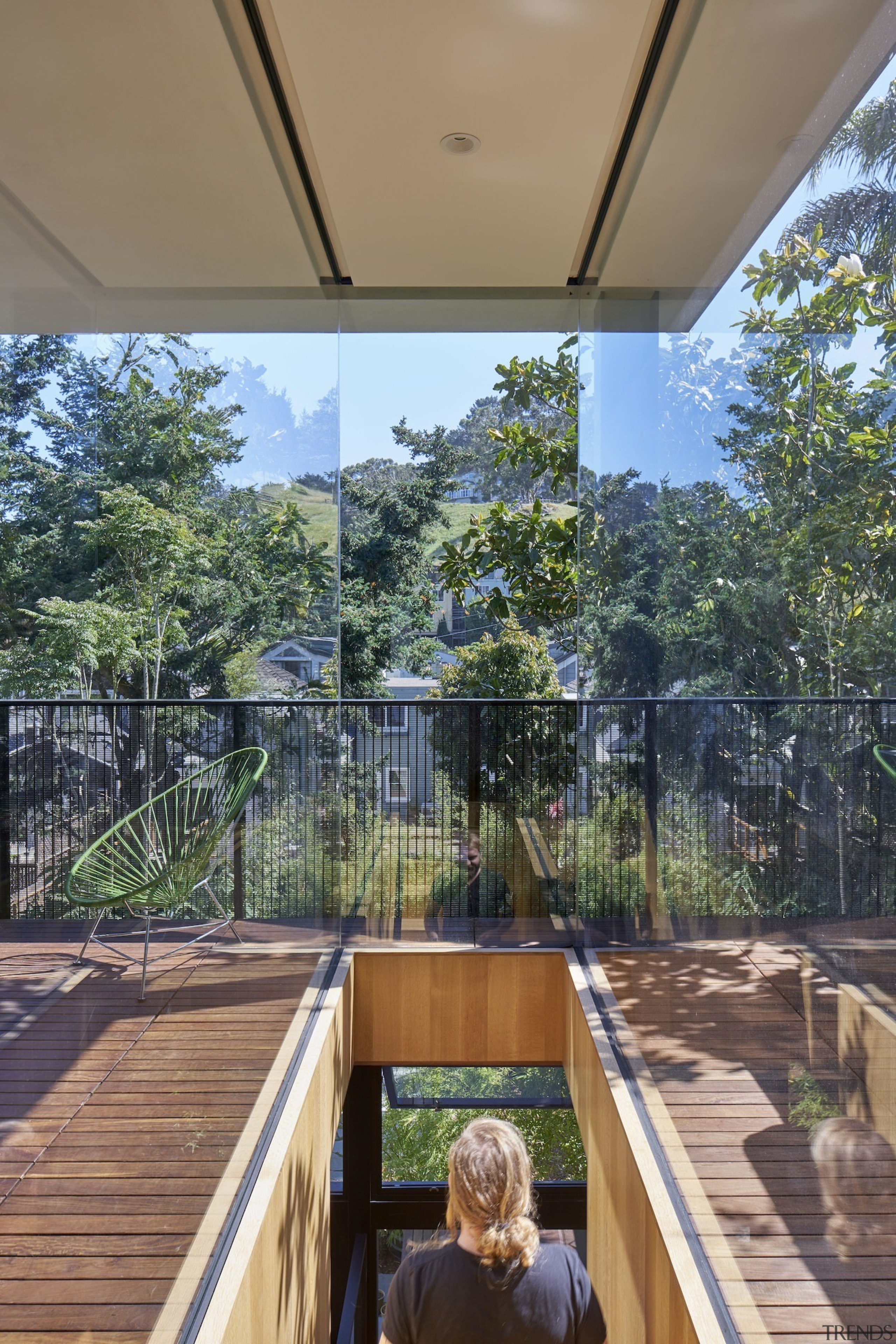 Architect: Schwartz and Architecture: SaAPhotography by Bruce architecture, balcony, deck, handrail, home, house, outdoor structure, plant, property, real estate, roof, tree, gray, brown