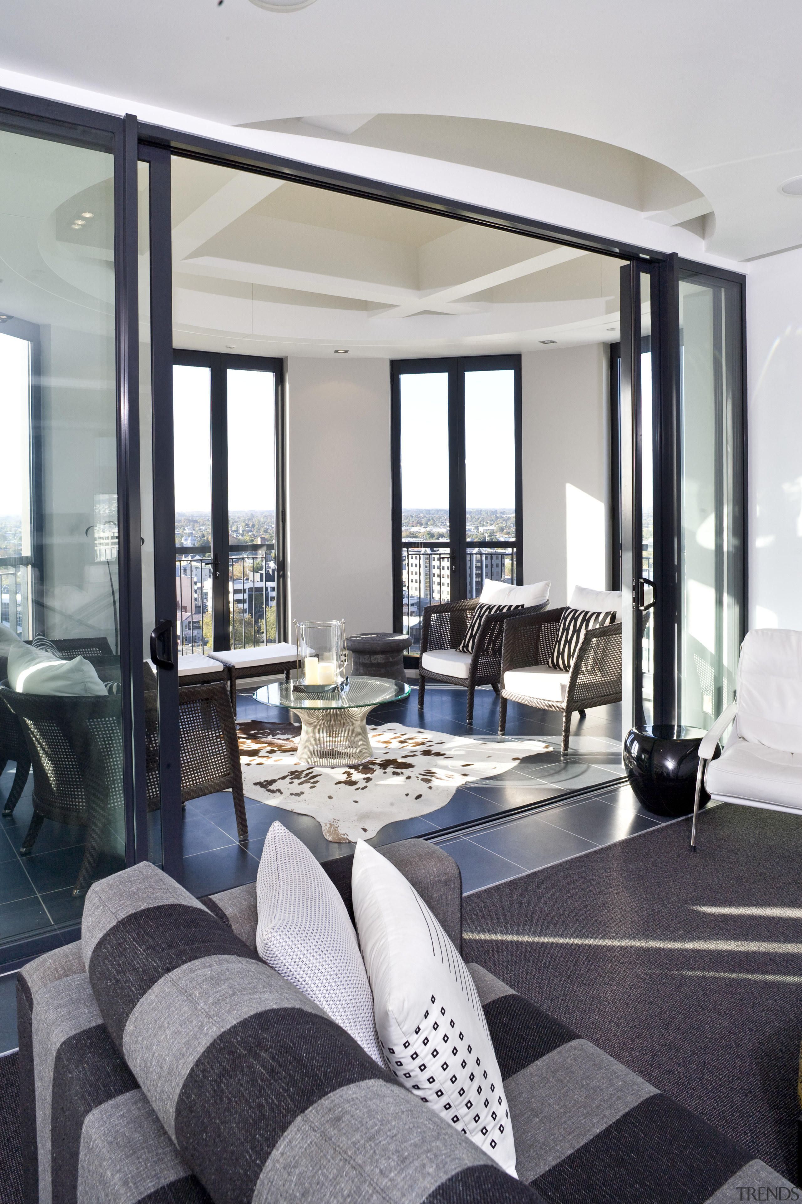 View of the large living area which is ceiling, interior design, living room, real estate, window, white