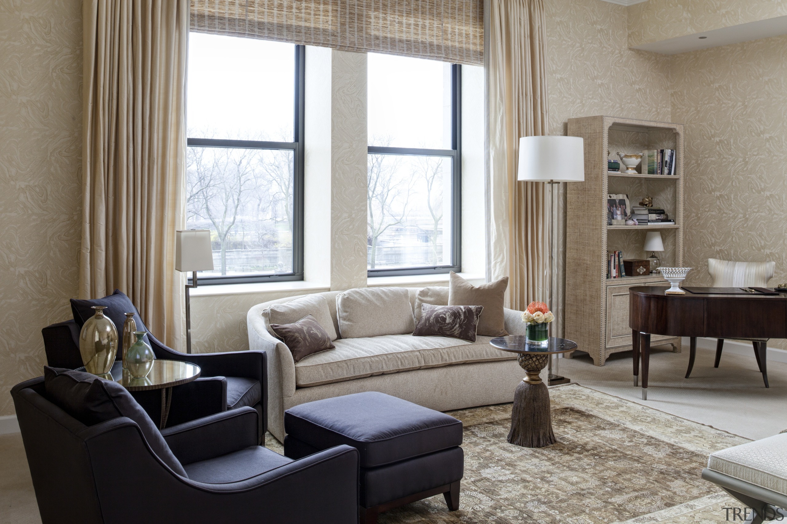 Soucie Horner Chicago apartment - Soucie Horner Chicago couch, curtain, furniture, home, interior design, living room, property, real estate, room, suite, window, window covering, window treatment, gray