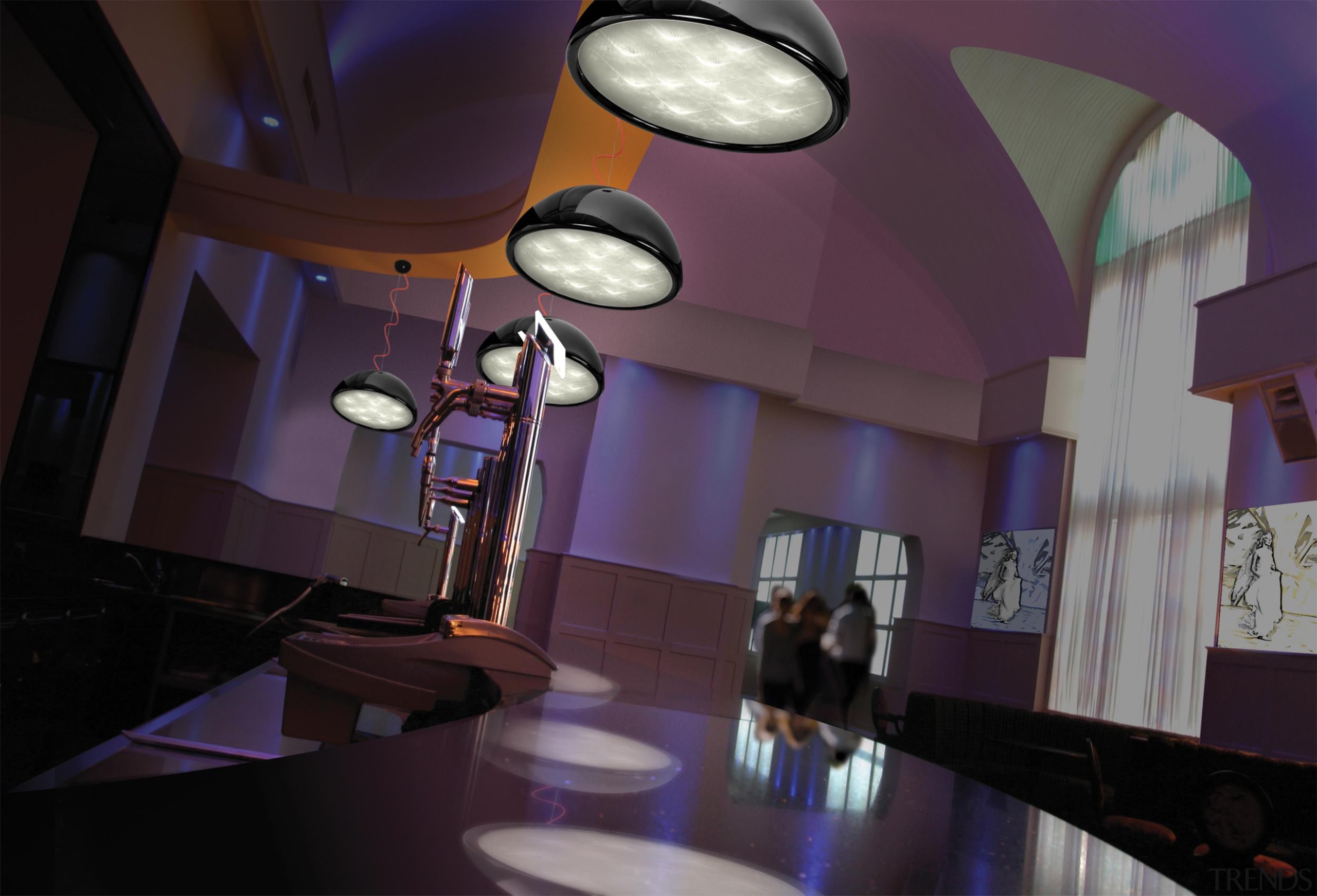 Pendant Light - Pendant Light - architecture | architecture, ceiling, interior design, light, lighting, lobby, purple, room, black, purple