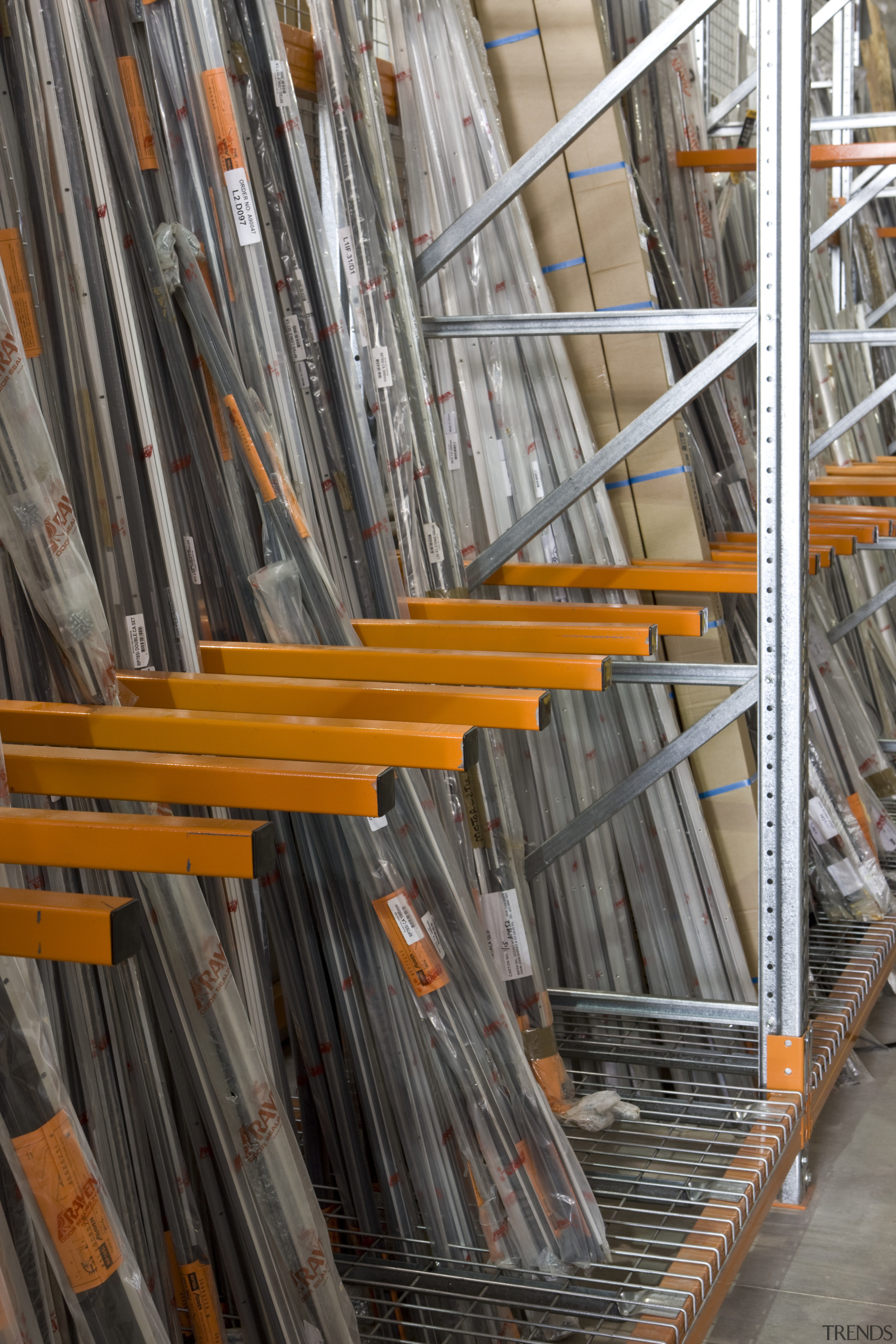 Image of warehouse storage called pallet racking that inventory, line, metal, steel, wood, gray, black