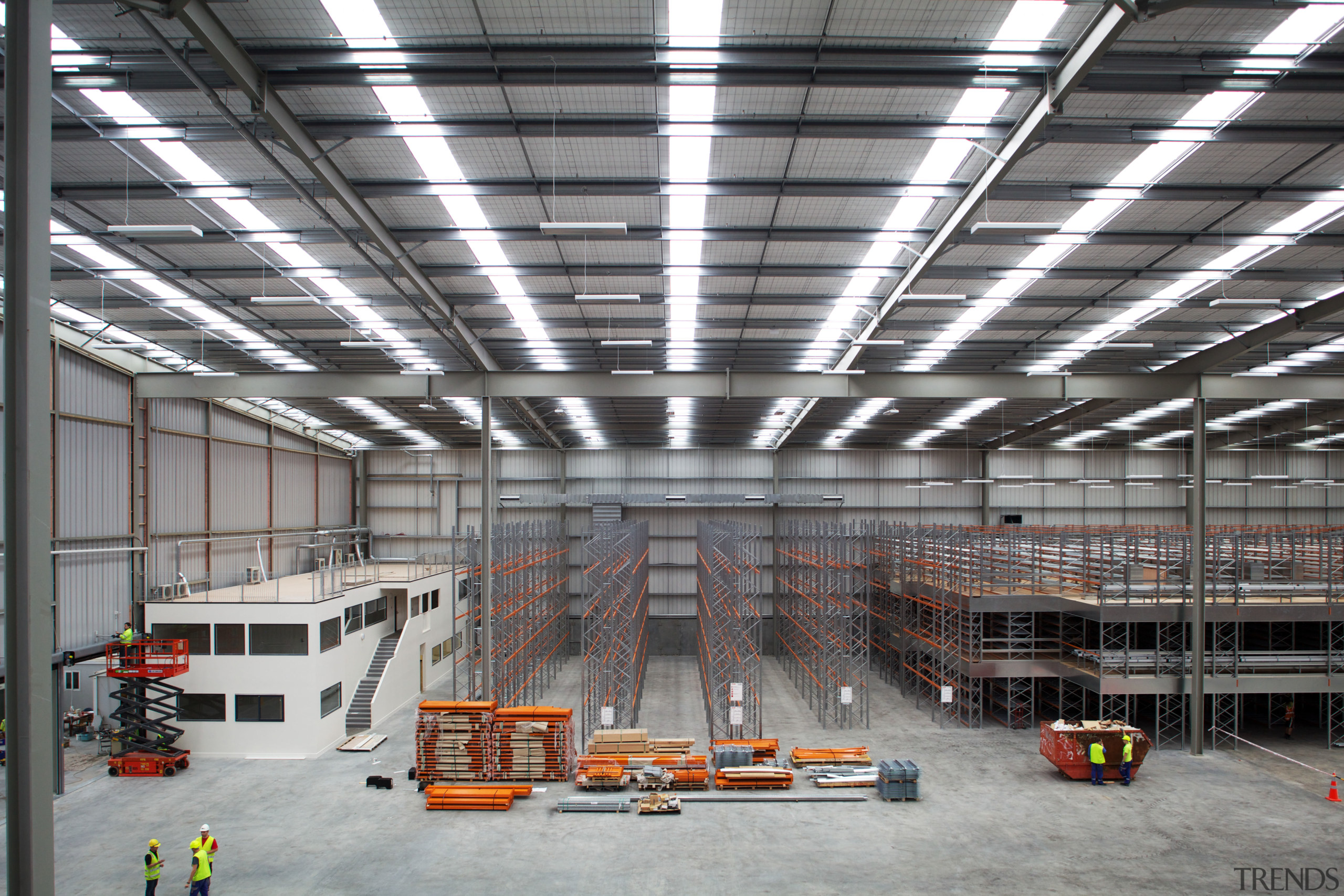 JPL Group Distribution Centre by Tse Architects streamlines daylighting, factory, steel, structure, warehouse, gray