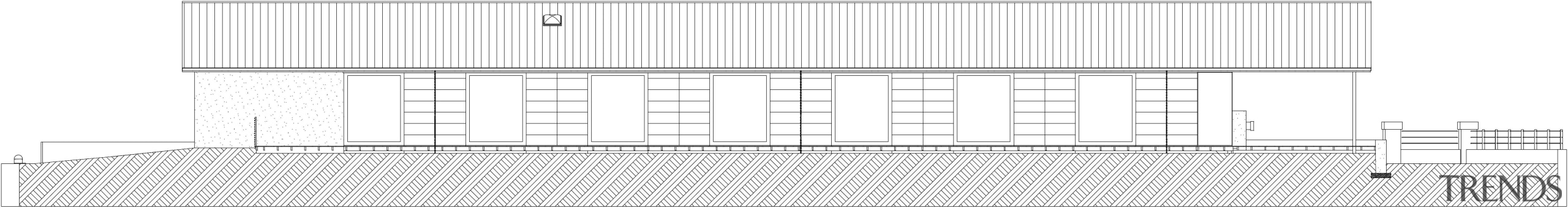 A view of the homes northern elevation. - angle, architecture, area, design, furniture, home fencing, line, pattern, product, product design, structure, white