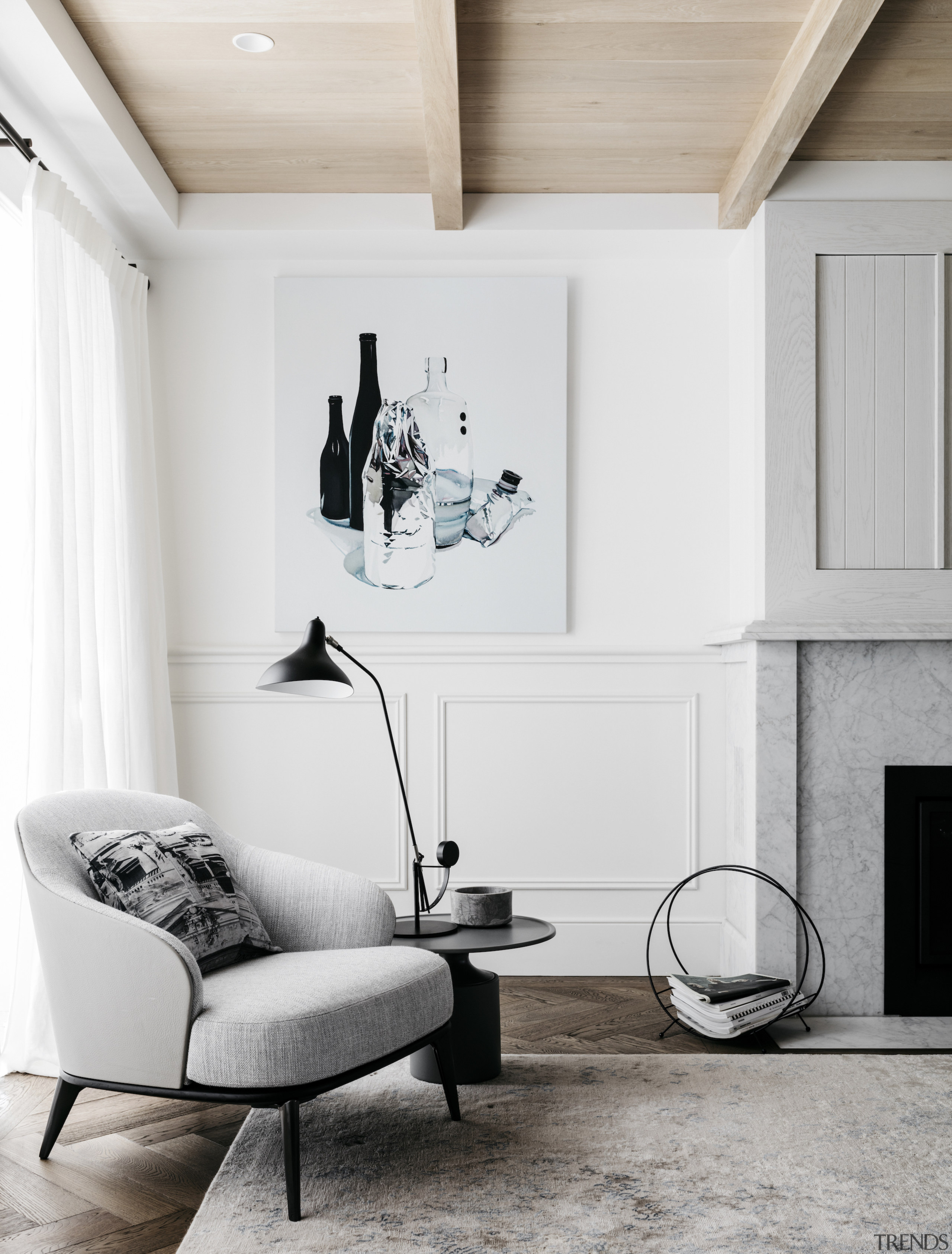 Textural appeal is seen throughout the reinvented interior. 