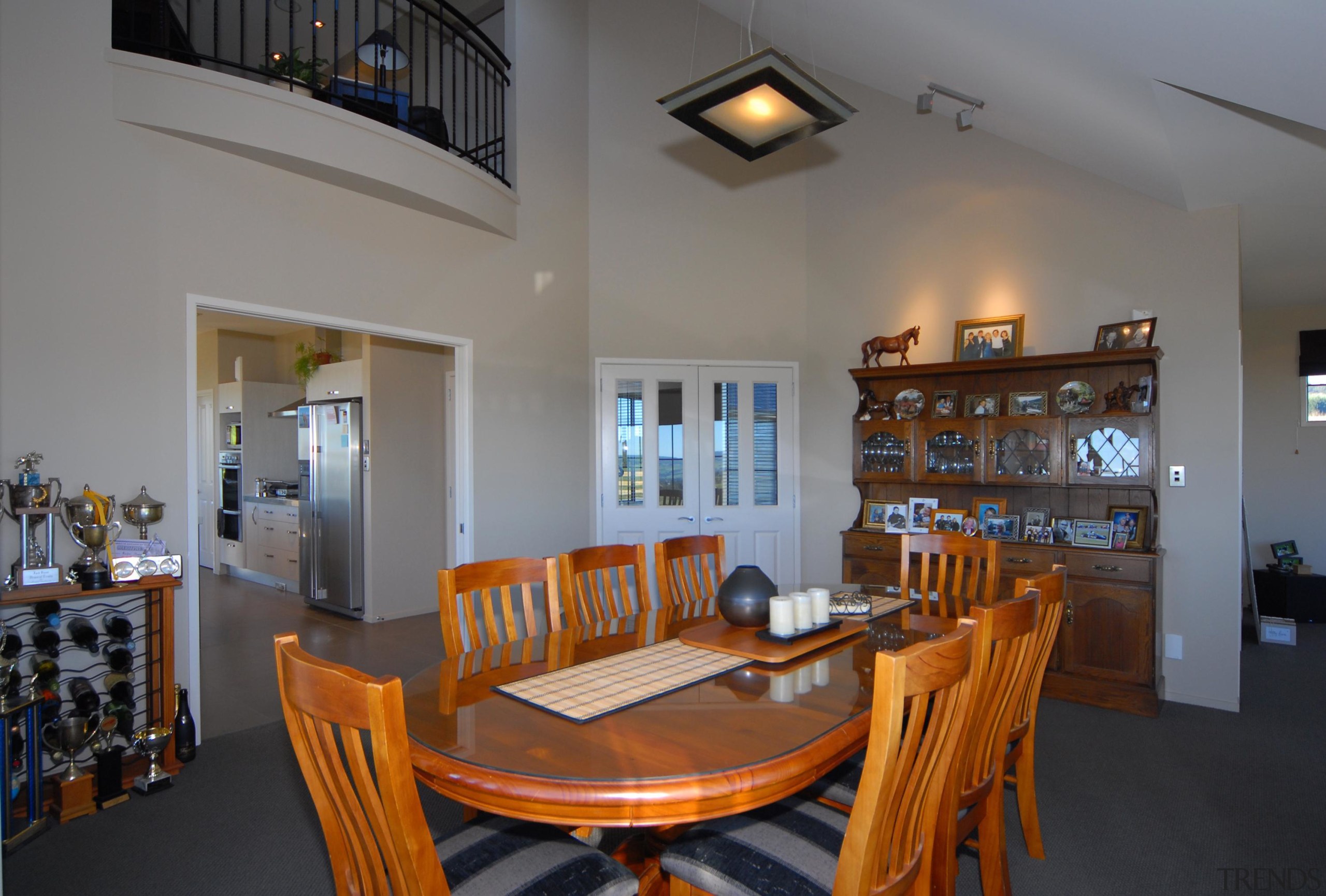 Dining area for families in Te Anau - dining room, home, interior design, living room, property, real estate, room, table, gray