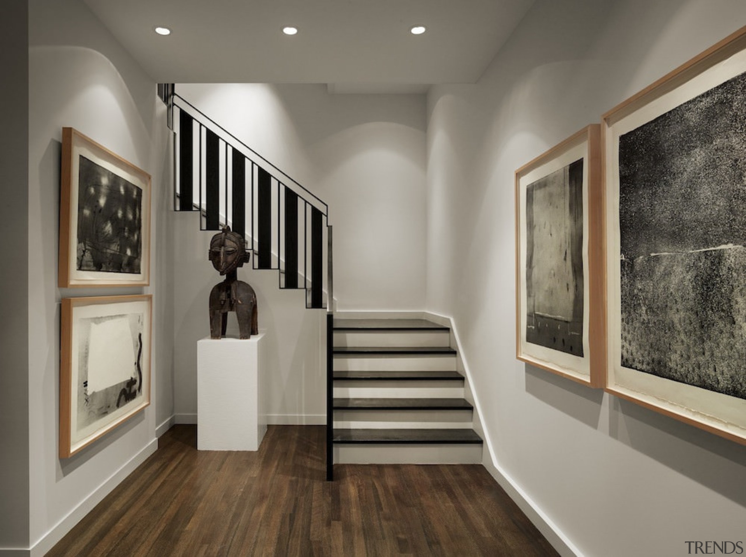 More art gallery than home? - More art ceiling, exhibition, floor, flooring, interior design, wood flooring, gray