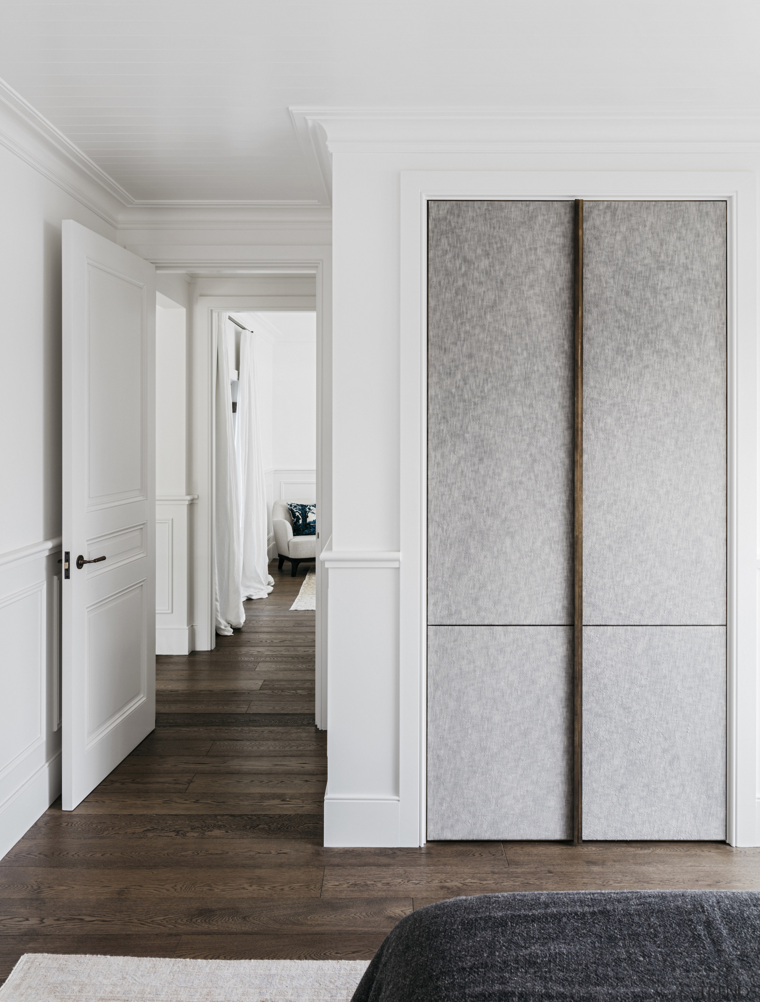 Entry to the master suite. - Hand-crafted elements 