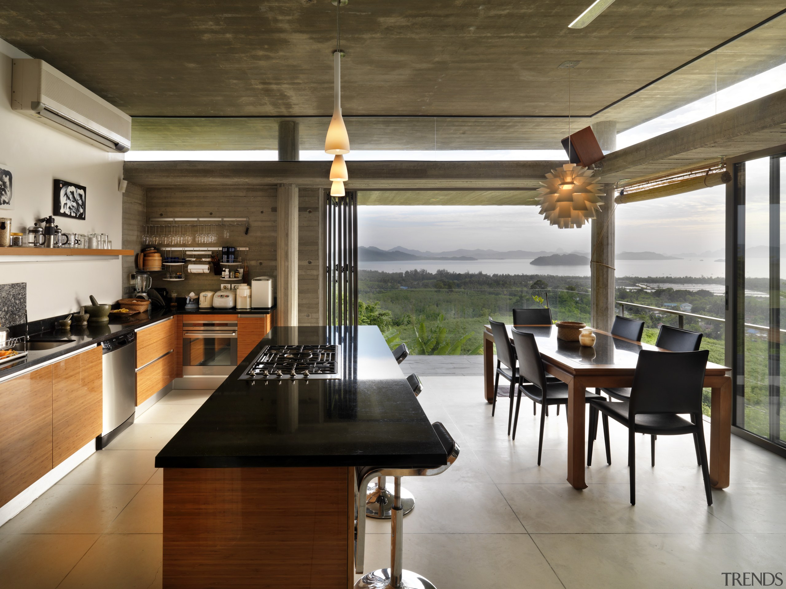 View of modern home designed by Design Unit interior design, real estate, brown